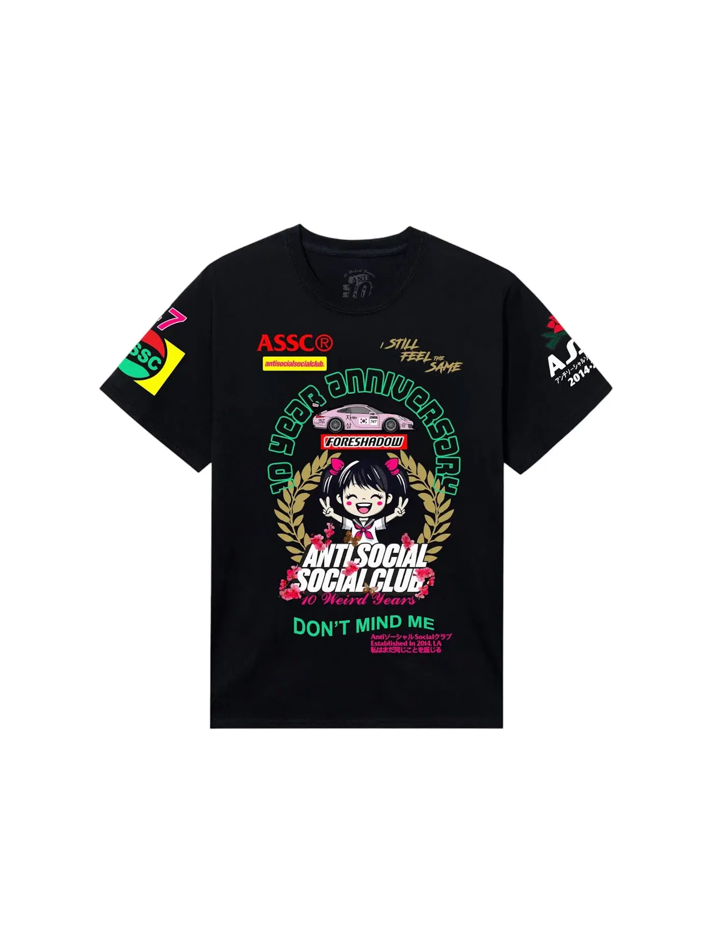 Мужская футболка с принтом Anti Social Social Club Tee — изображение 1 из 2, черный