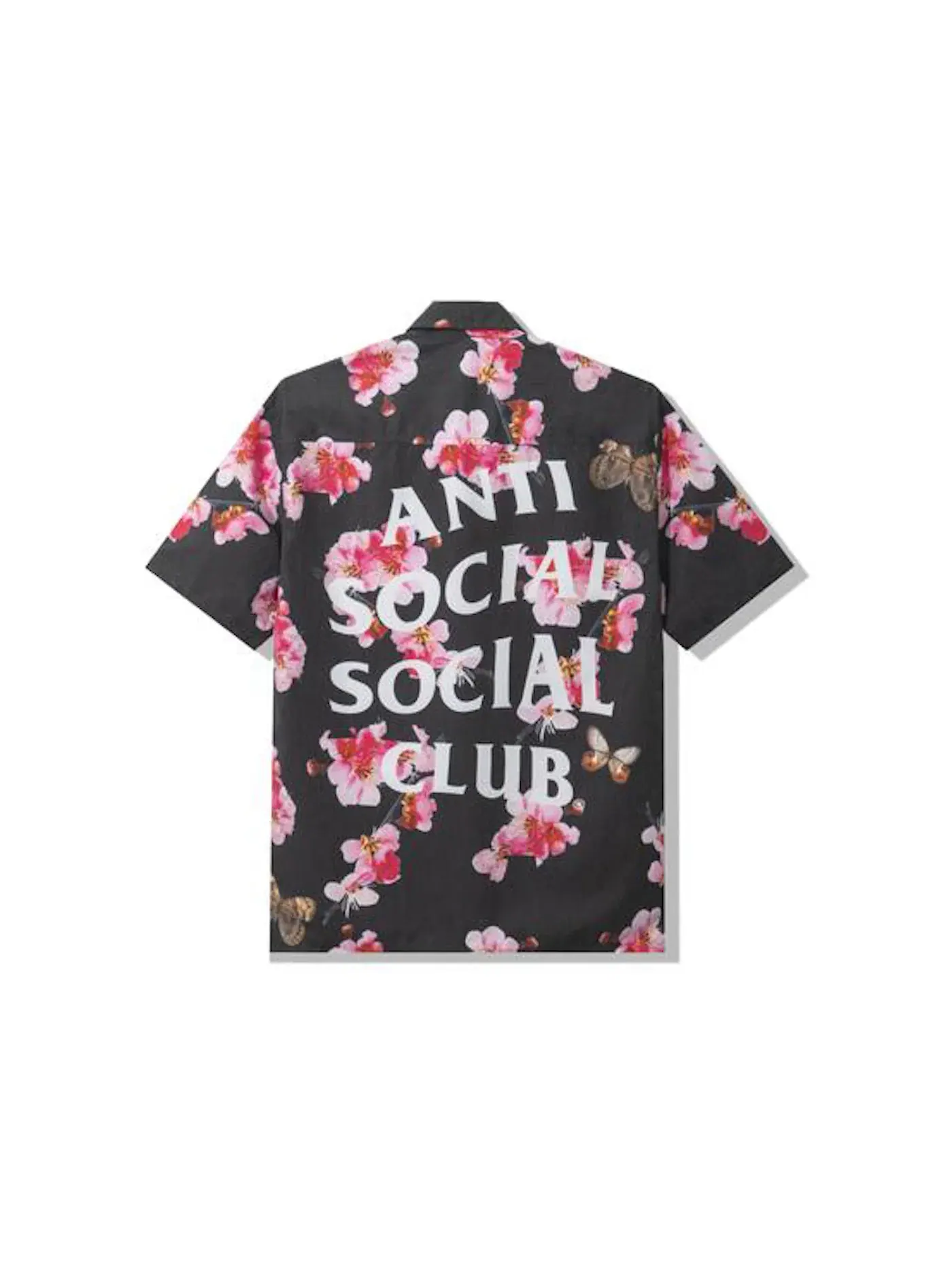 Мужская рубашка с принтом Button Up Anti Social Social Club — изображение 1 из 2, черный