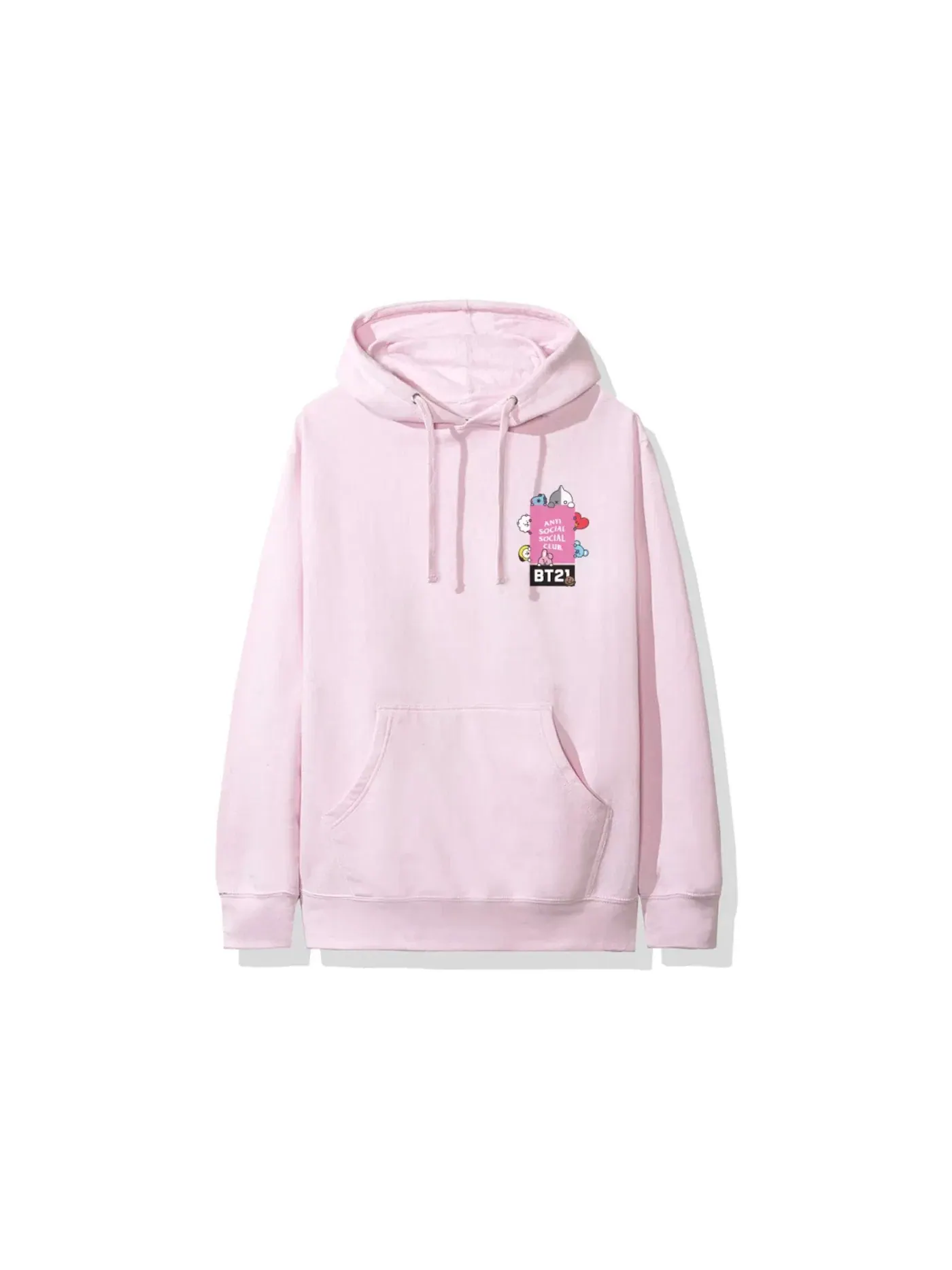 Мужской худи Anti Social Social Club x BT21 Madhouse Hoodie (FW19) — изображение 2 из 2, розовый