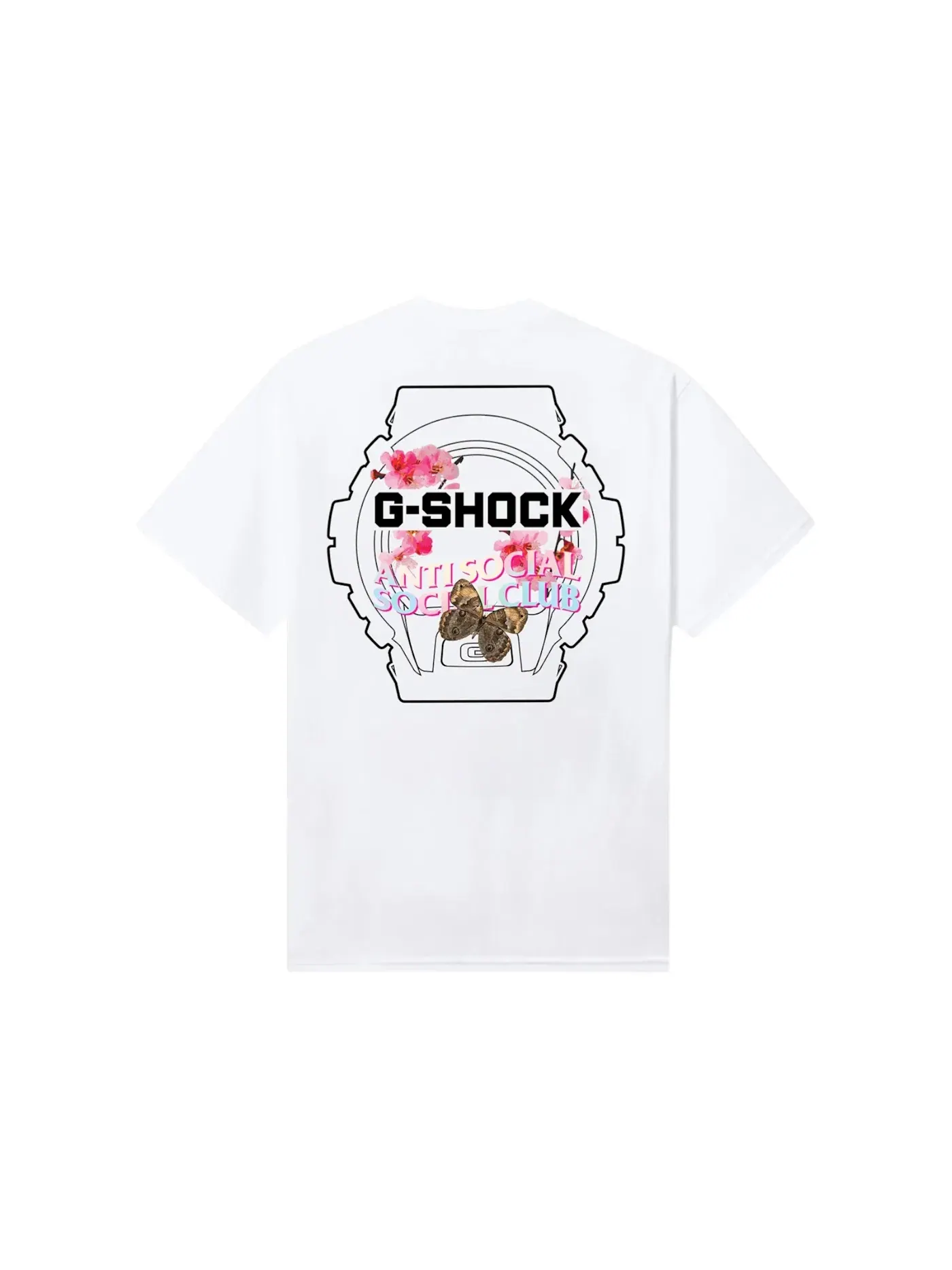 Мужская футболка с принтом Anti Social Social Club x Casio G-Shock Tee — изображение 1 из 2, белый