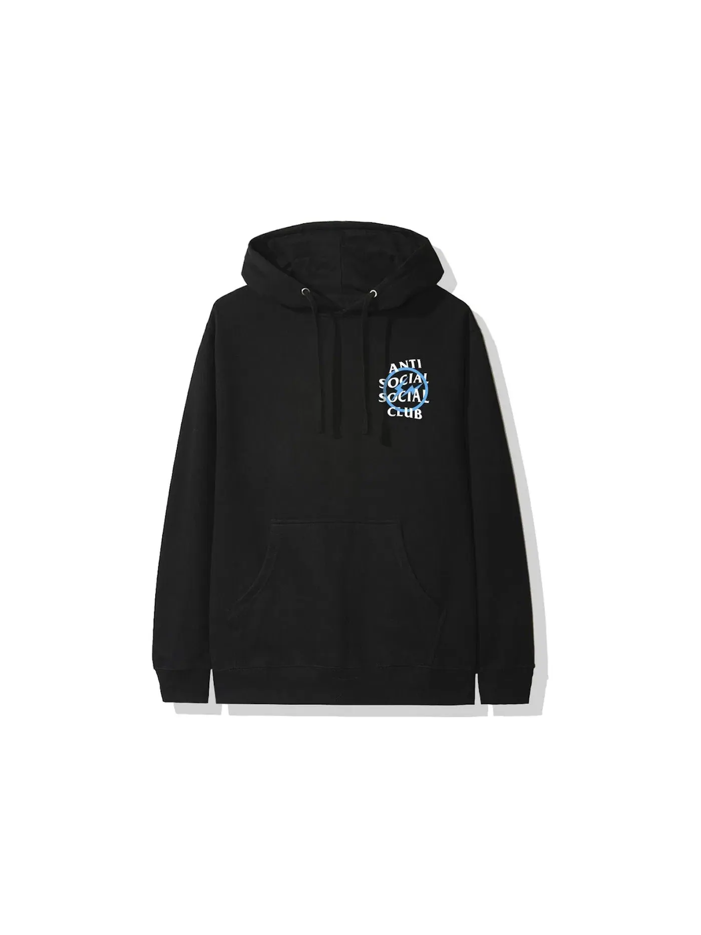 Мужской худи с принтом Anti Social Social Club x Fragment Blue Bolt Hoodie (FW19) Anti Social Social Club, черный
