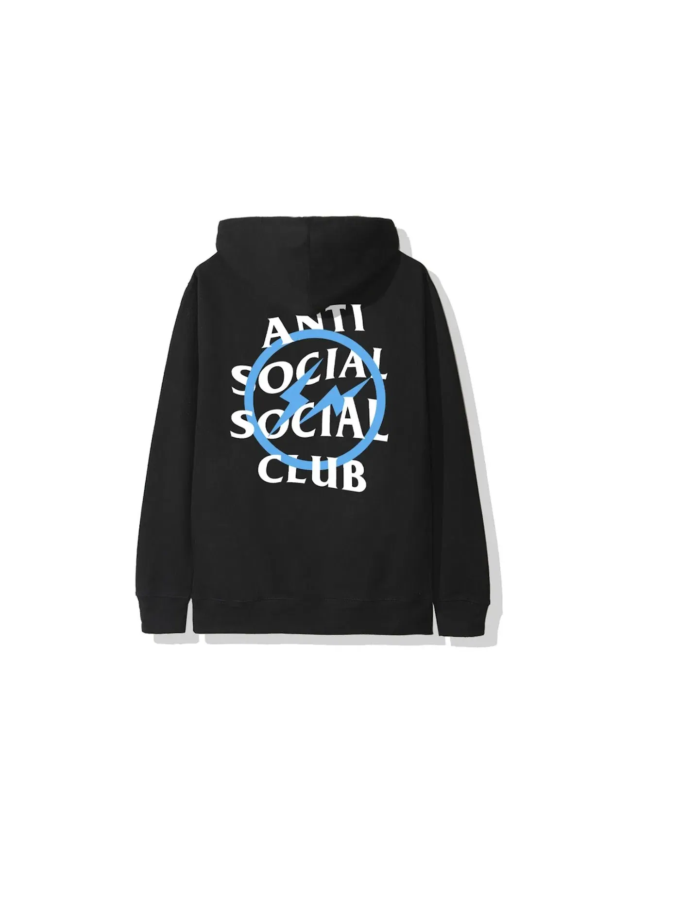 Мужской худи с принтом Anti Social Social Club x Fragment Blue Bolt Hoodie (FW19) Anti Social Social Club, черный