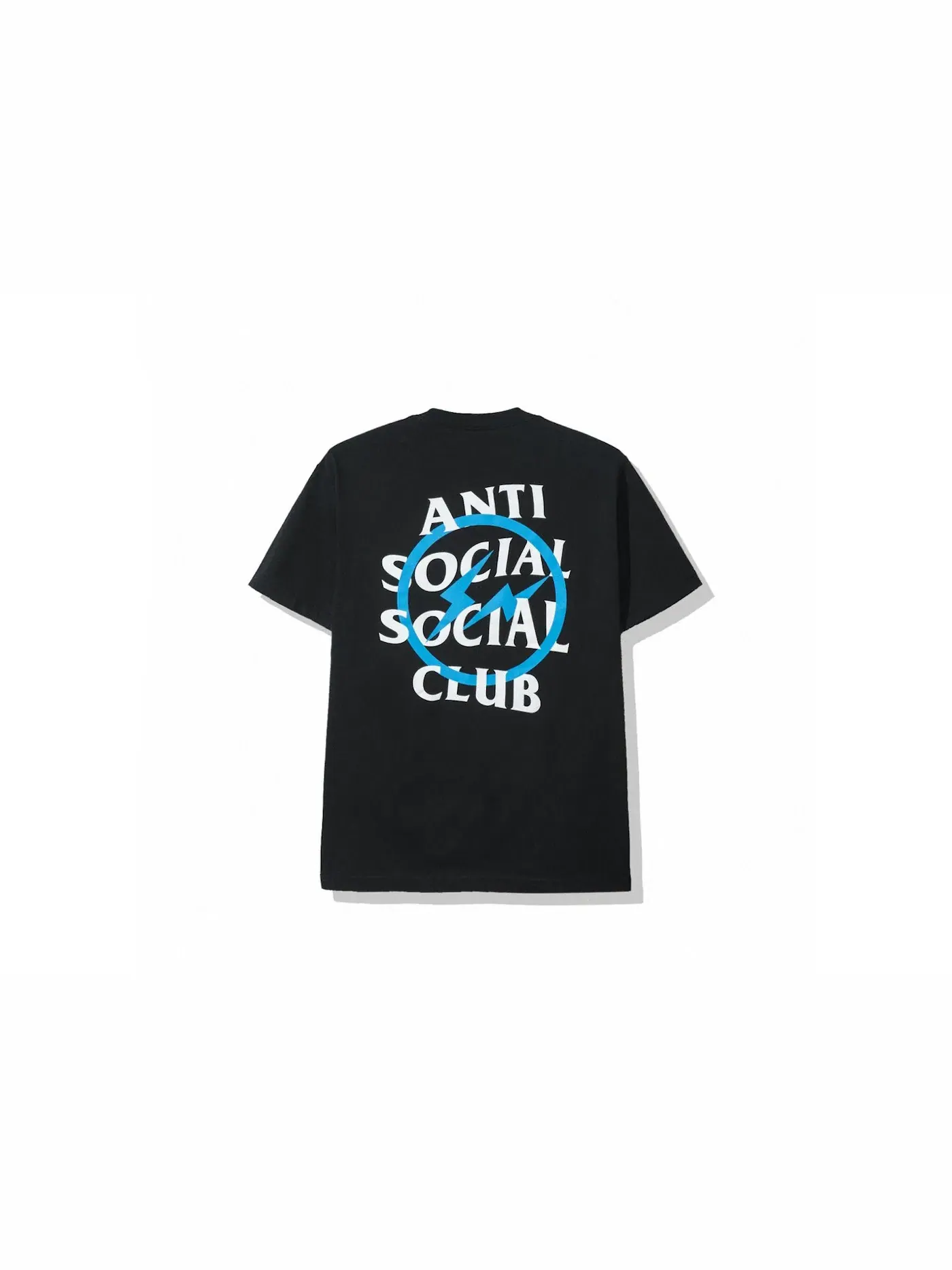Мужская футболка с принтом Anti Social Social Club x Fragment Blue Bolt Tee — изображение 2 из 2, черный