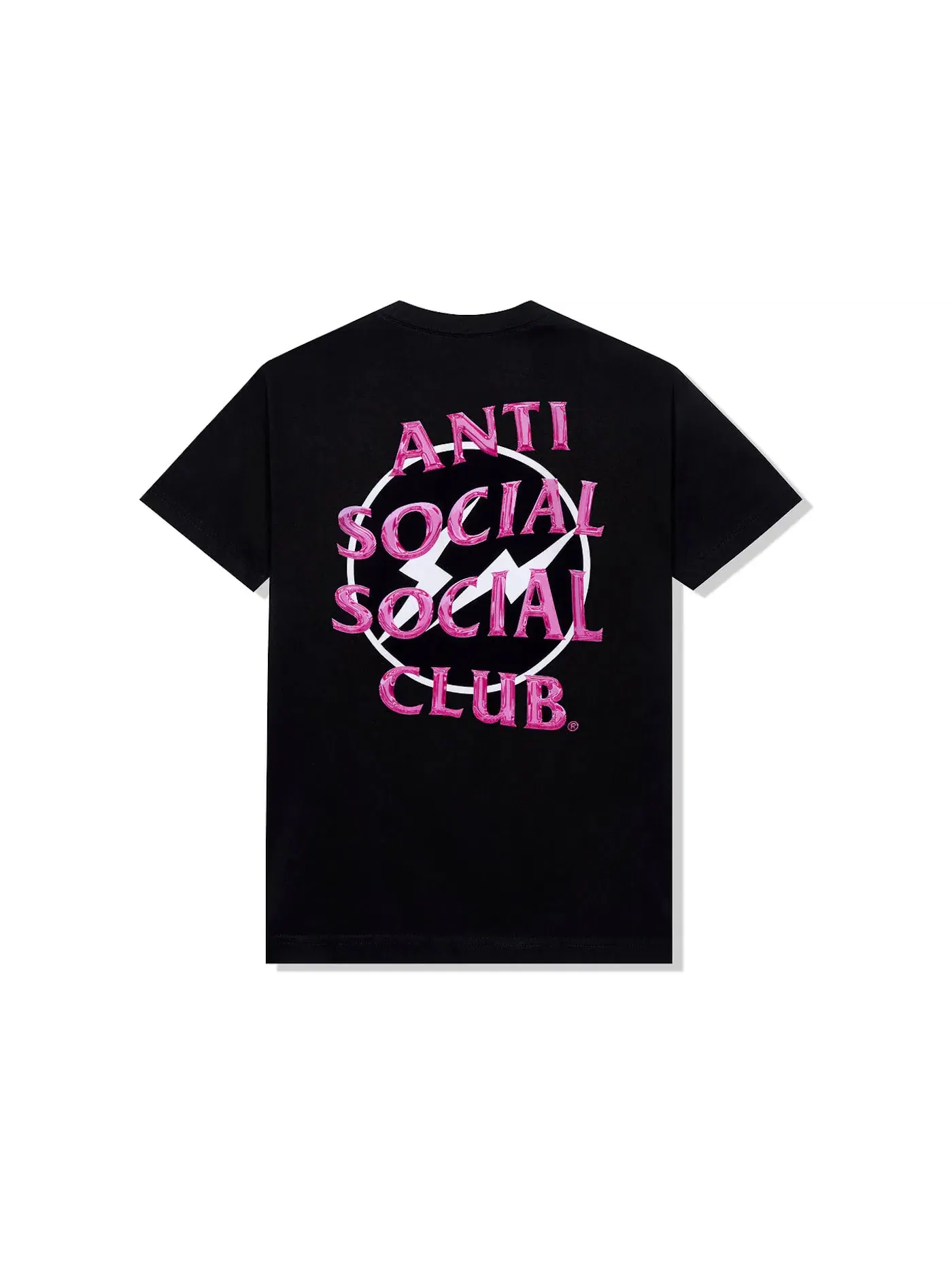 Мужская футболка с принтом Precious Petals Anti Social Social Club x Fragment — изображение 1 из 2, черный розовый