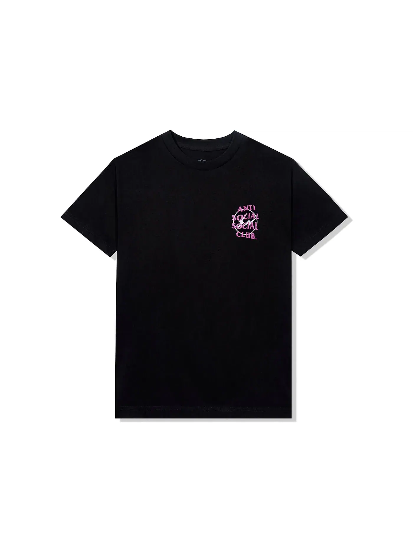 Мужская футболка с принтом Precious Petals Anti Social Social Club x Fragment — изображение 2 из 2, черный розовый