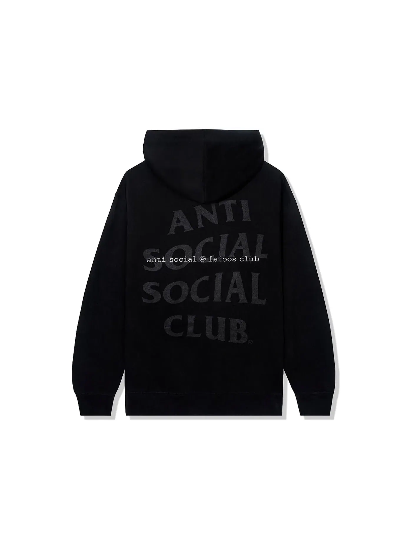 Мужской худи с принтом Anti Social Social Club x Fragment Type A Hoodie (FW22) — изображение 2 из 2, черный