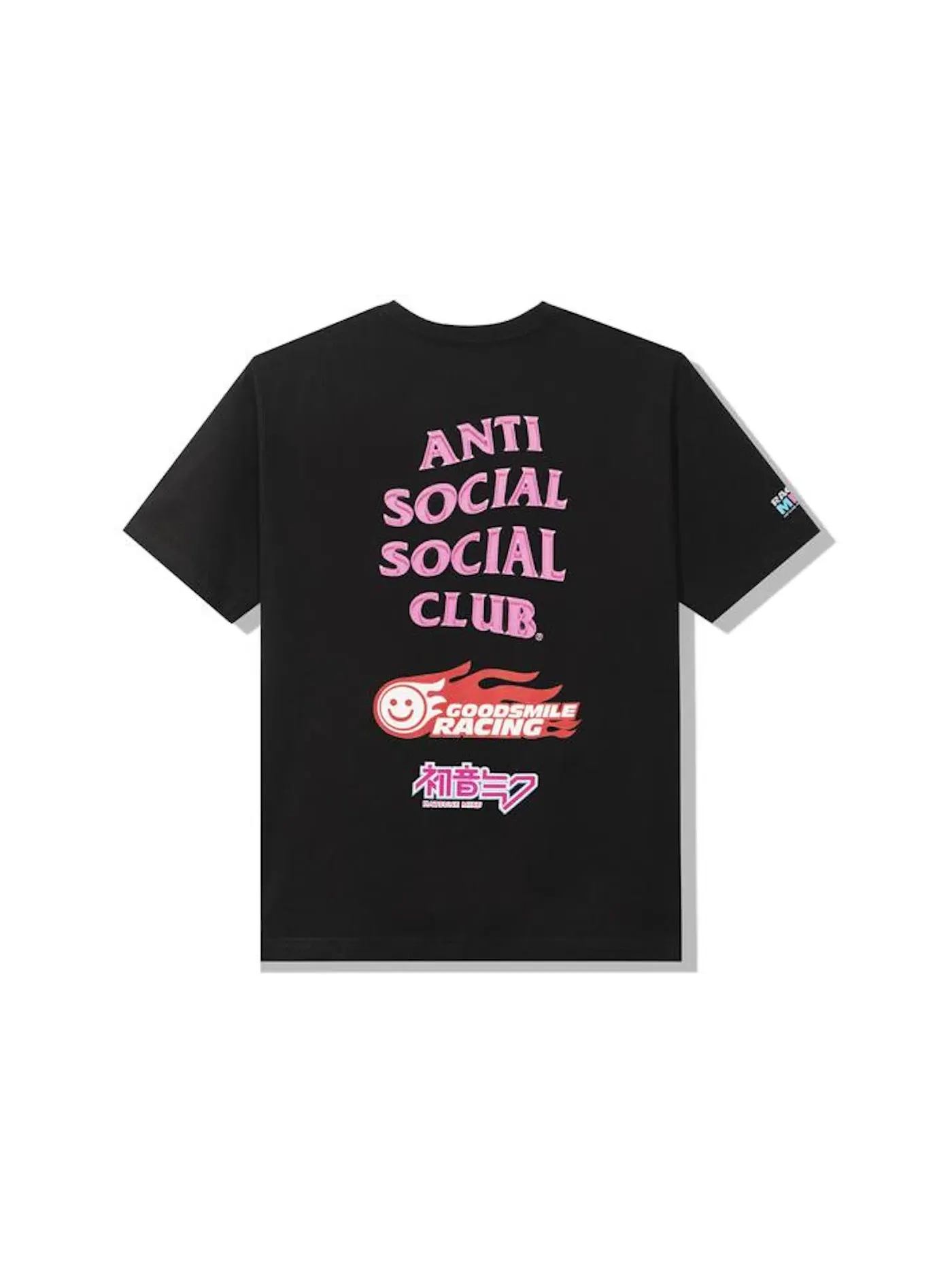 Мужская футболка с принтом Anti Social Social Club x Good Smile Racing Logo — изображение 1 из 2, черный