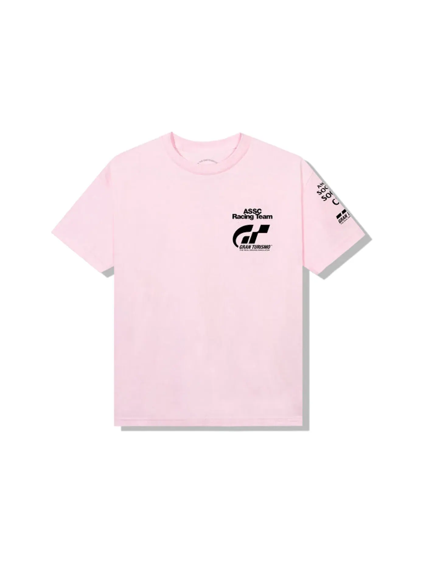 Мужская футболка с принтом Anti Social Social Club x Gran Turismo Logo — изображение 2 из 2, розовый