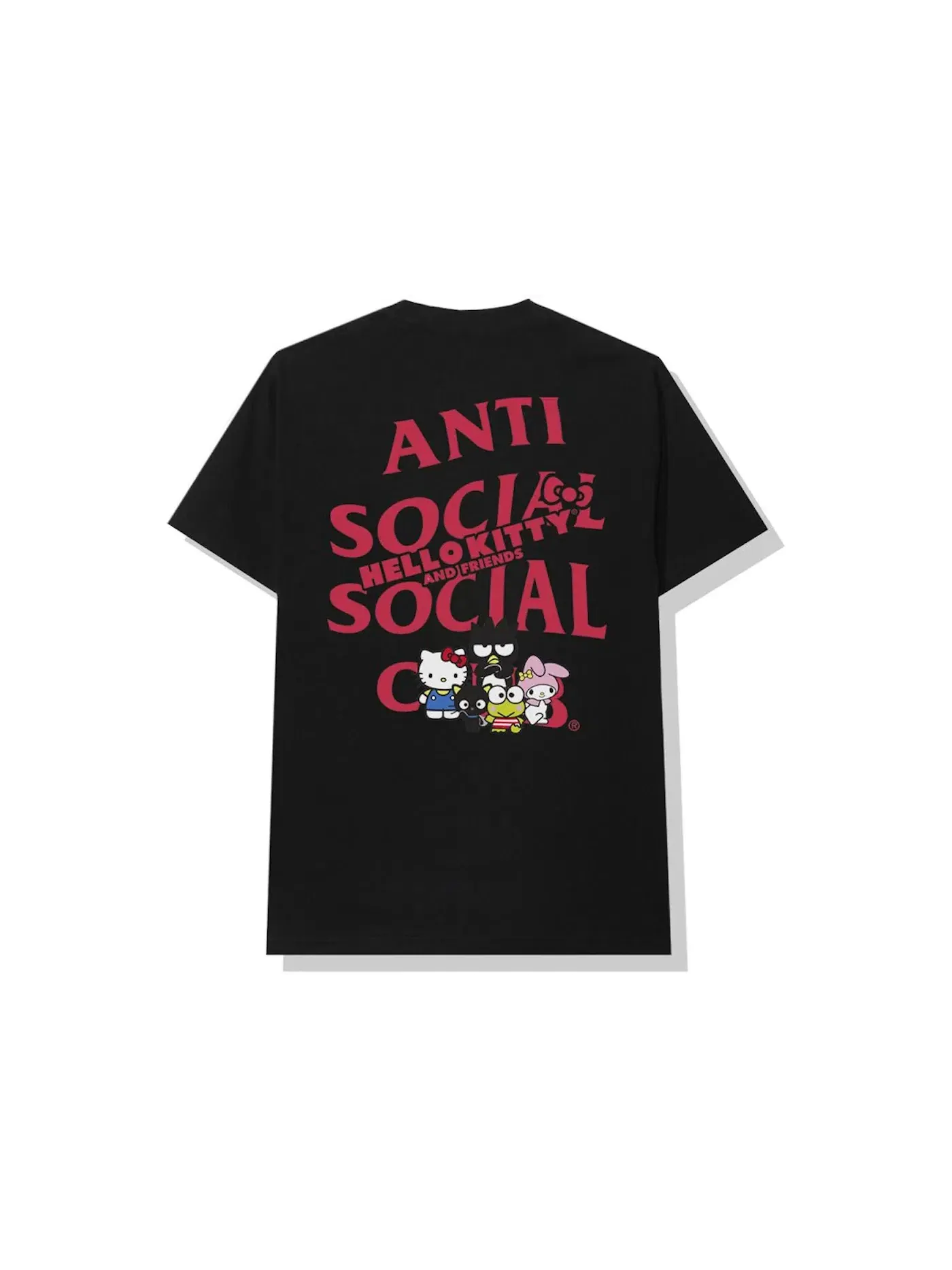 Мужская футболка с принтом Anti Social Social Club x Hello Kitty and Friends Tee — изображение 1 из 2, черный
