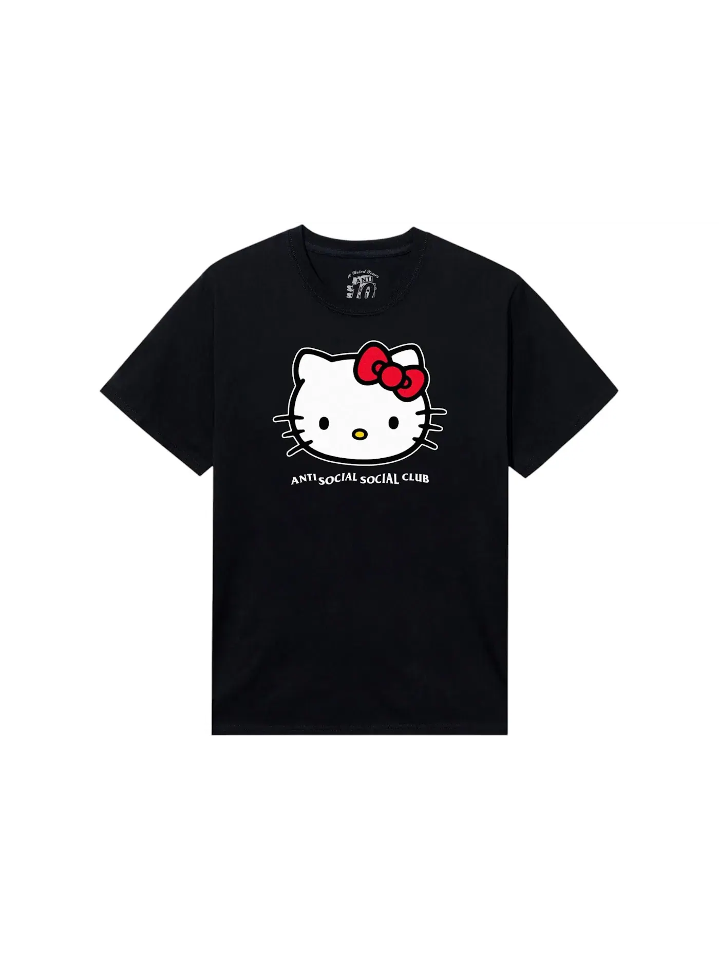 Мужская футболка с принтом Anti Social Social Club x Hello Kitty Weird Tee — изображение 1 из 2, черный