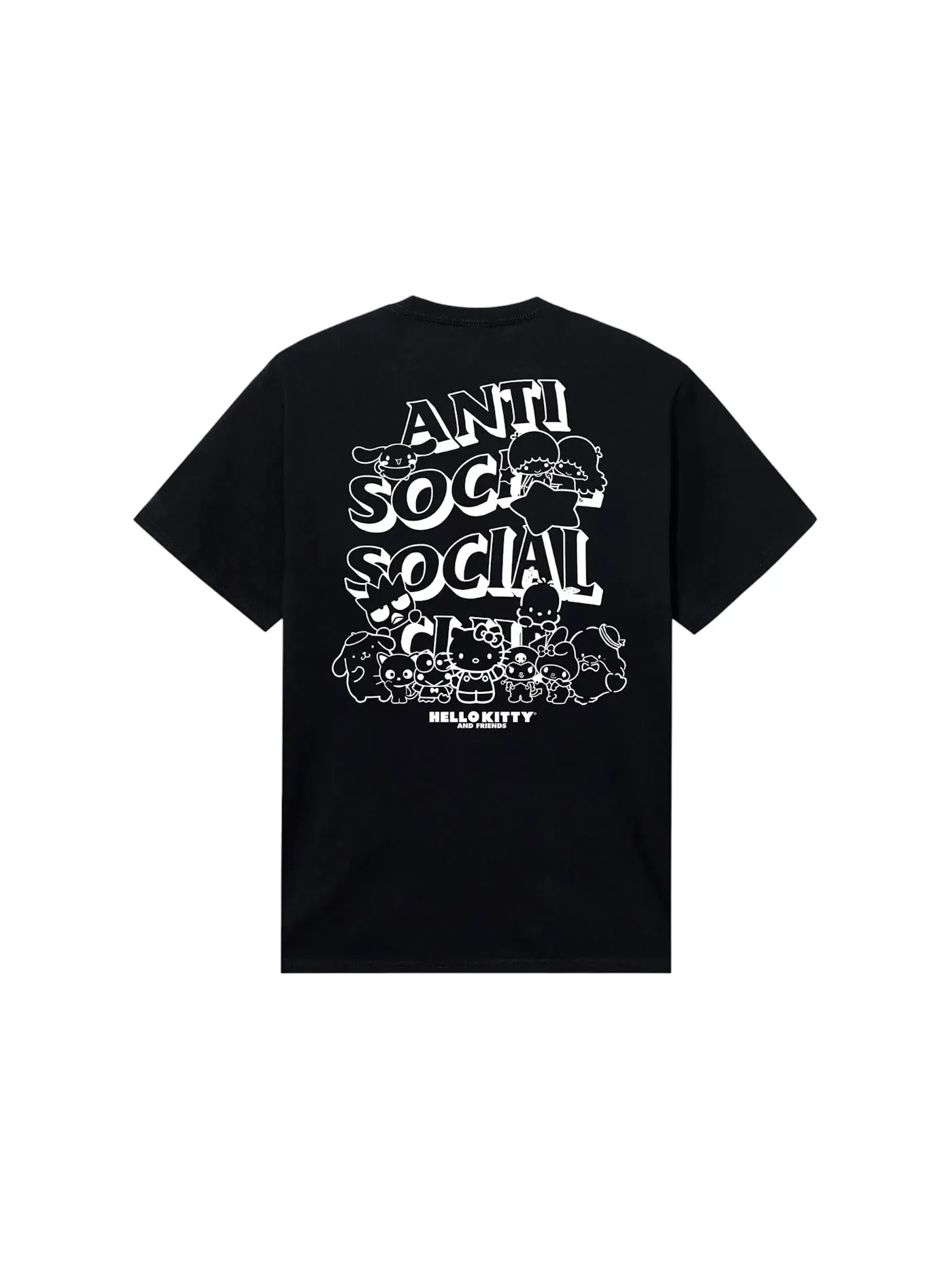 Мужская футболка с принтом Anti Social Social Club x Hello Kitty Weird Tee — изображение 2 из 2, черный