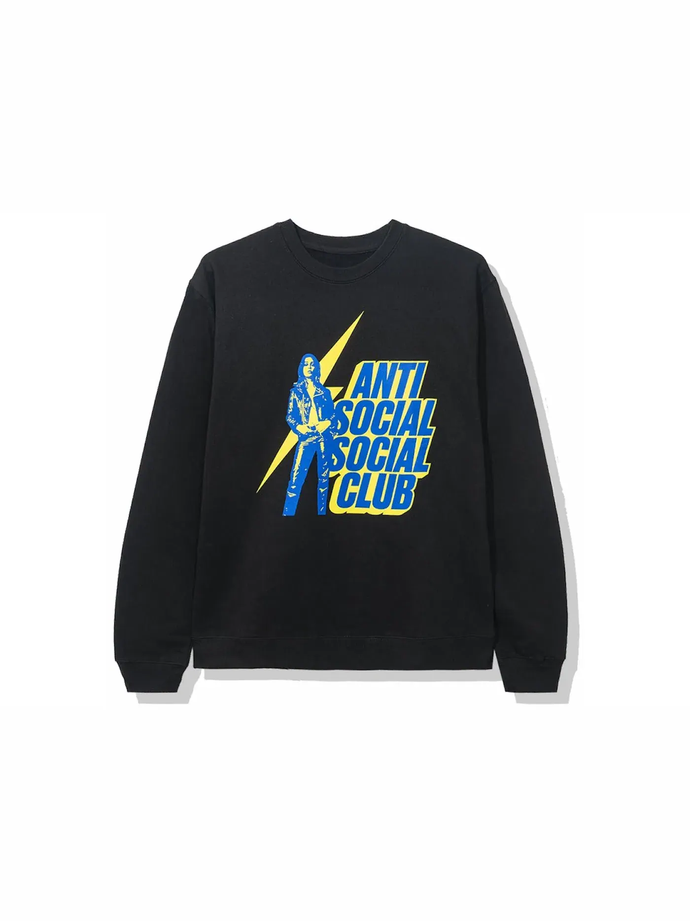 Мужской свитшот с принтом Crewneck Anti Social Social Club — изображение 1 из 2, черный