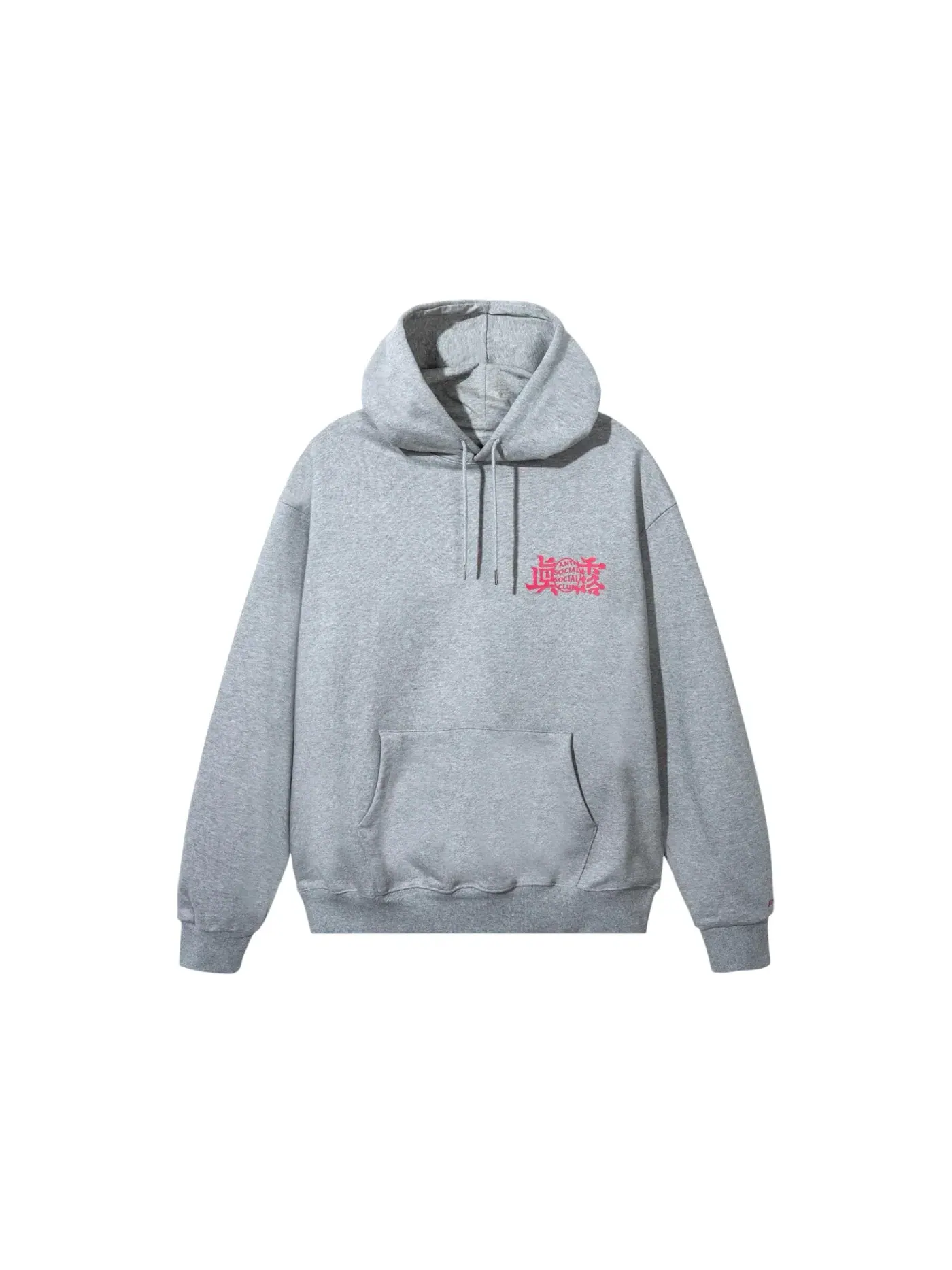 Мужская худи с принтом Hoodie Anti Social Social Club — изображение 1 из 2, серый/красный
