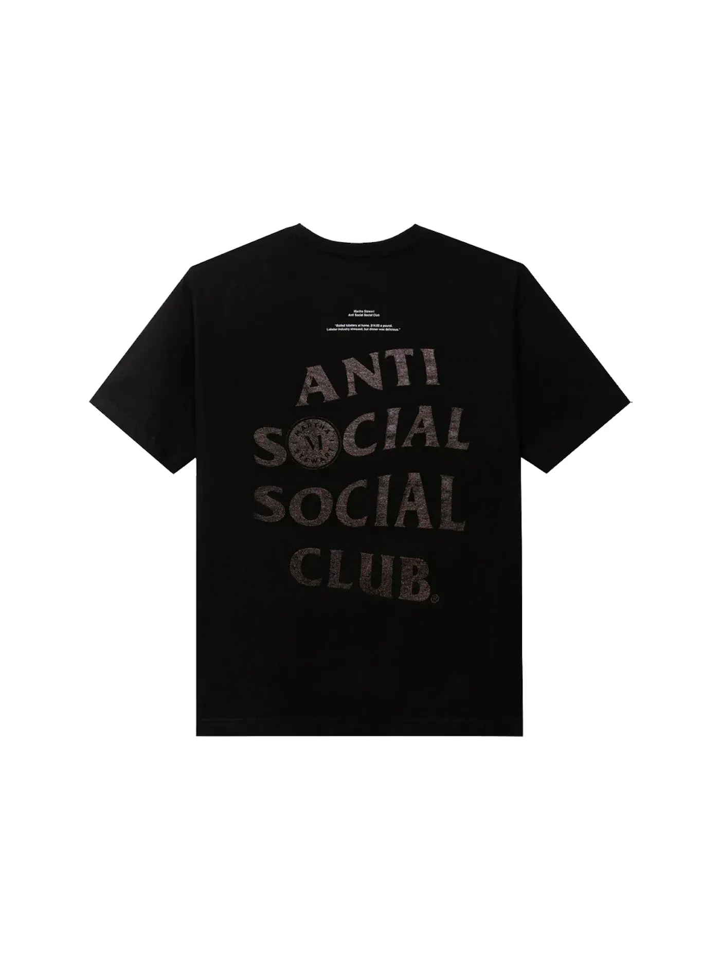 Мужская футболка с принтом Anti Social Social Club x Martha Stewart Lobster Tee — изображение 2 из 2, черный