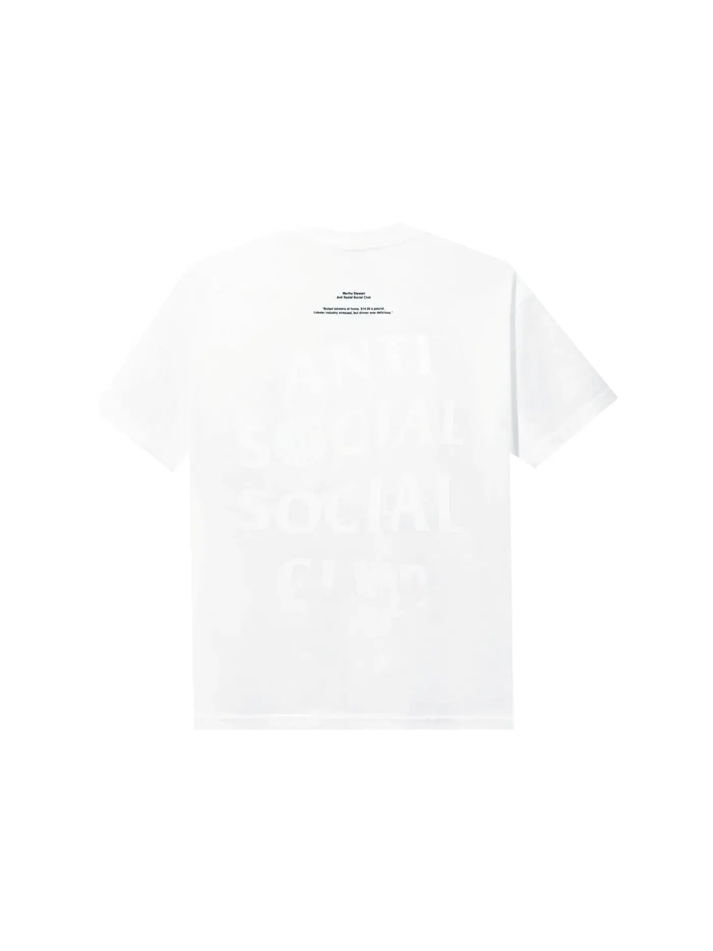 Мужская футболка с принтом Anti Social Social Club x Martha Stewart Lobster Tee — изображение 2 из 2, белый
