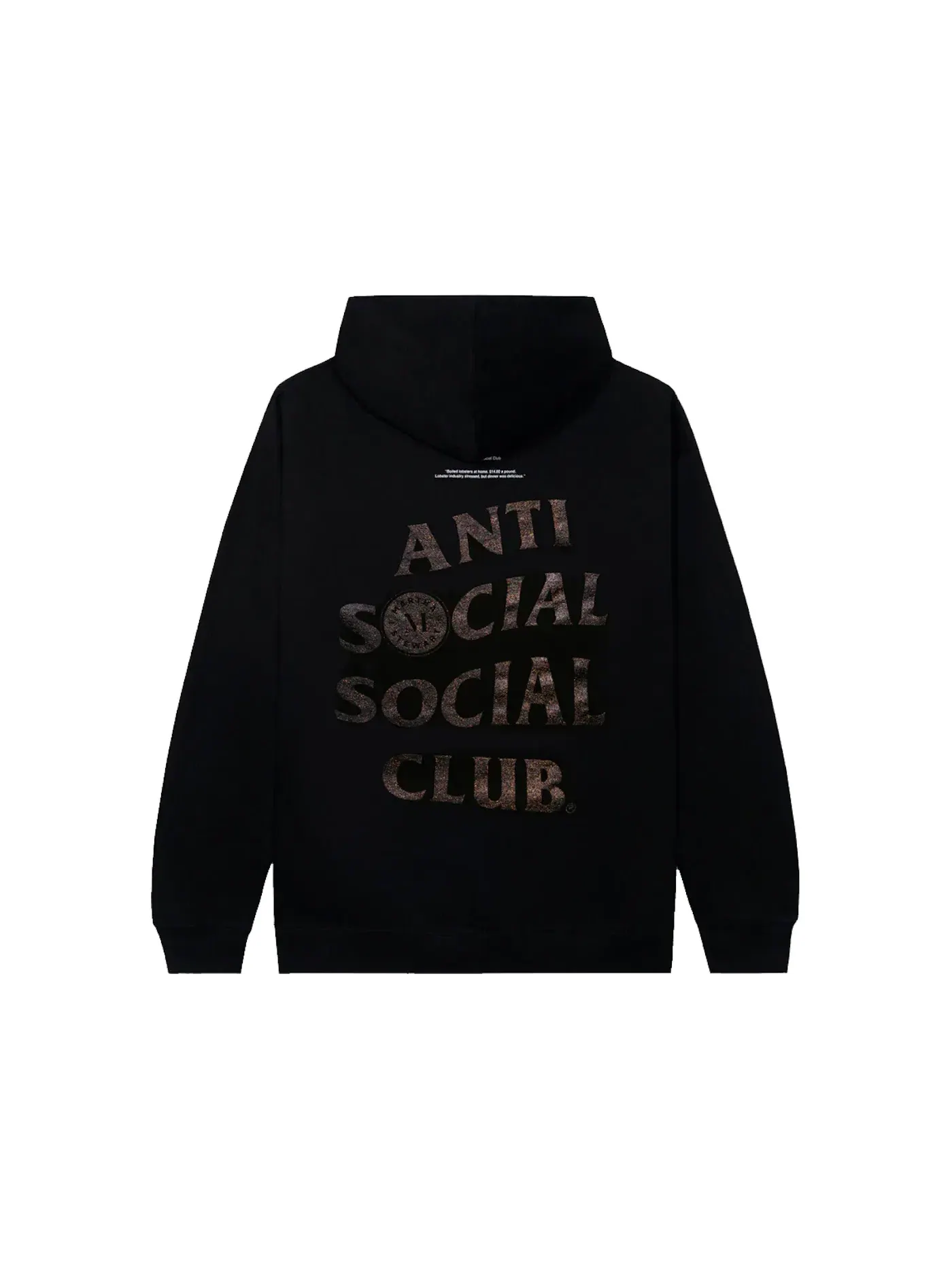 Мужской худи с принтом Anti Social Social Club x Martha Stewart Lobster — изображение 2 из 2, черный