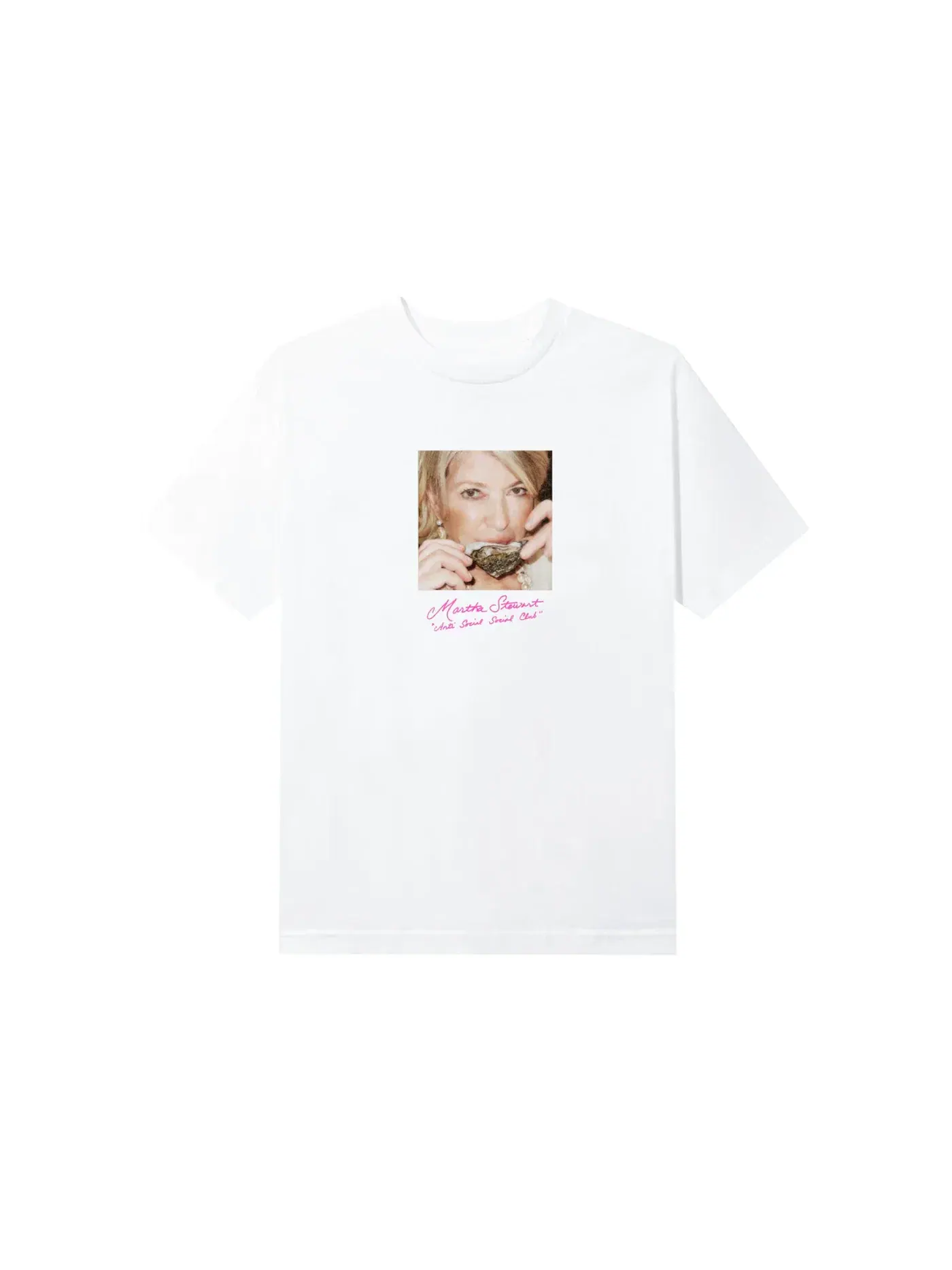 Мужская футболка с принтом Anti Social Social Club x Martha Stewart Oyster Tee — изображение 1 из 2, белый