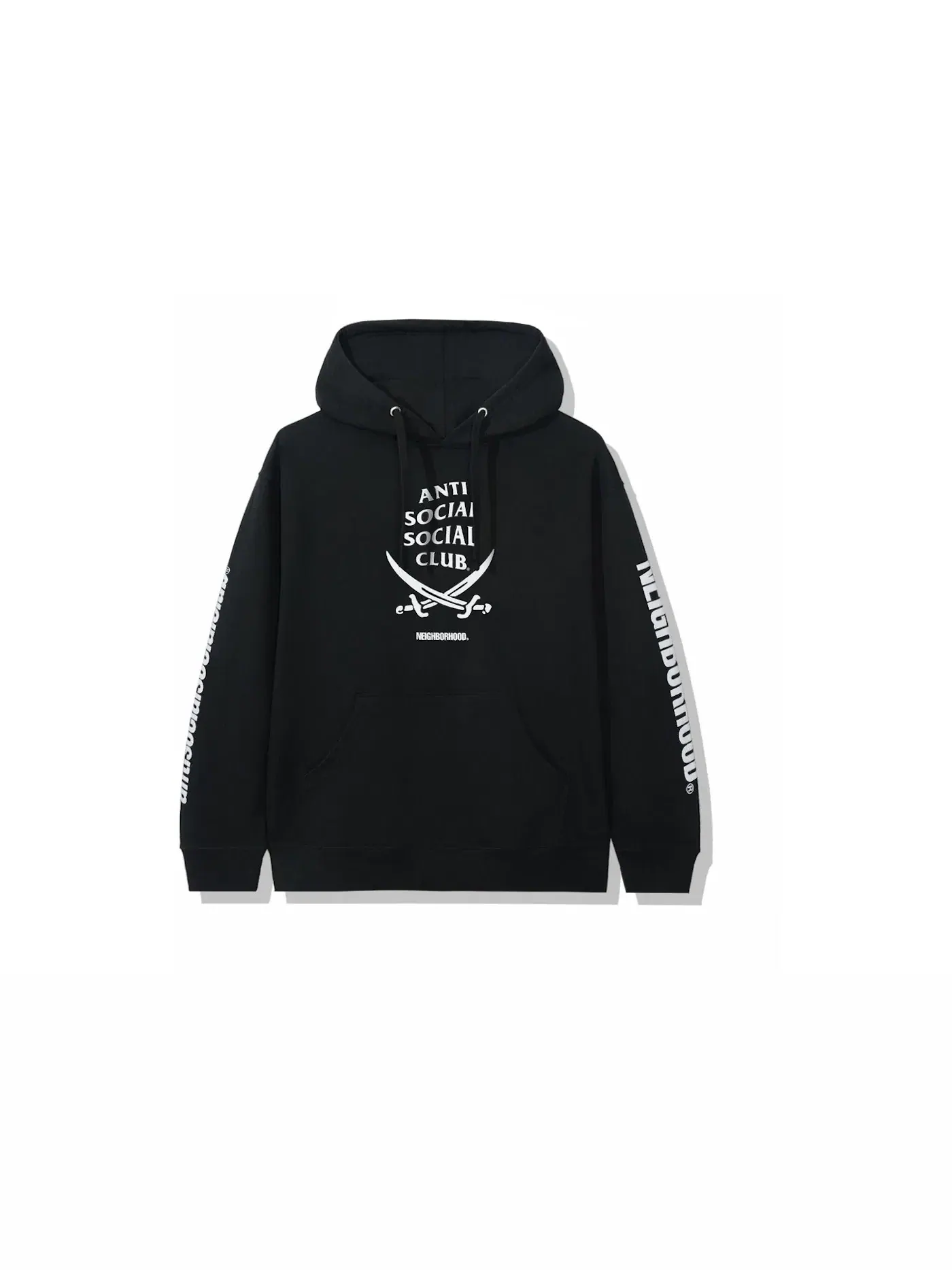 Мужской худи с принтом Anti Social Social Club x Neighborhood 6IX Black Hoodie — изображение 1 из 3, черный