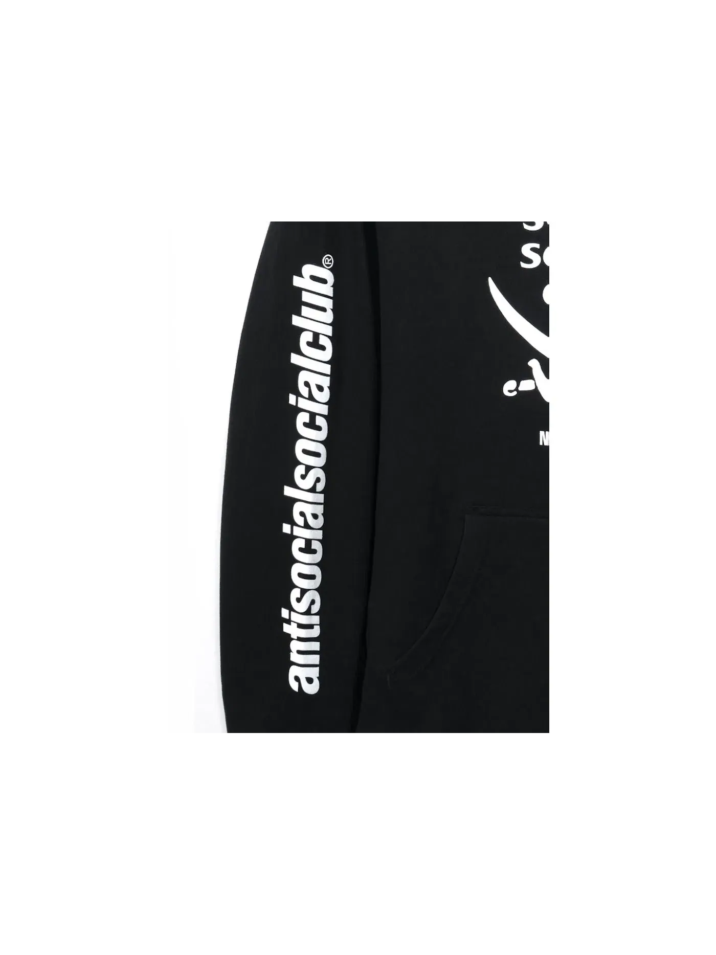 Мужской худи с принтом Anti Social Social Club x Neighborhood 6IX Black Hoodie — изображение 2 из 3, черный