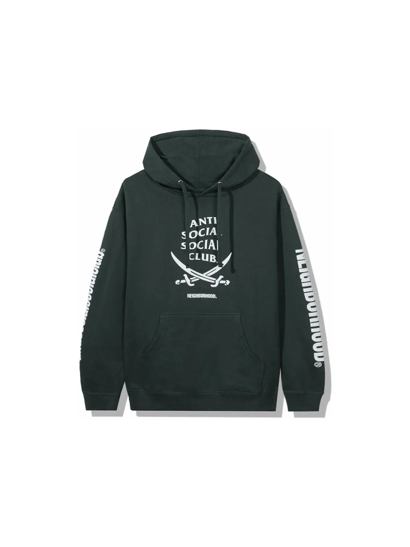 Мужская худи с принтом Hoodie Anti Social Social Club — изображение 1 из 3, зеленый