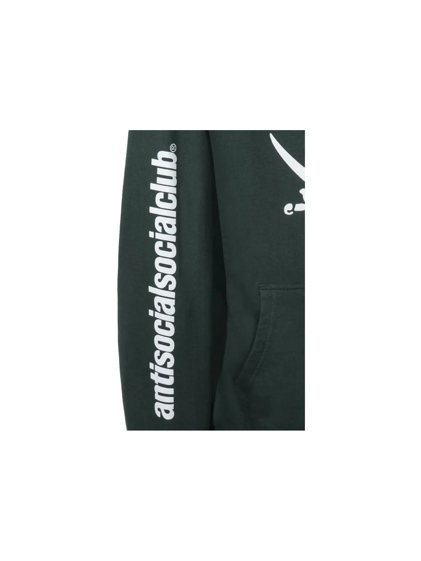 Мужская худи с принтом Hoodie Anti Social Social Club — изображение 2 из 3, зеленый