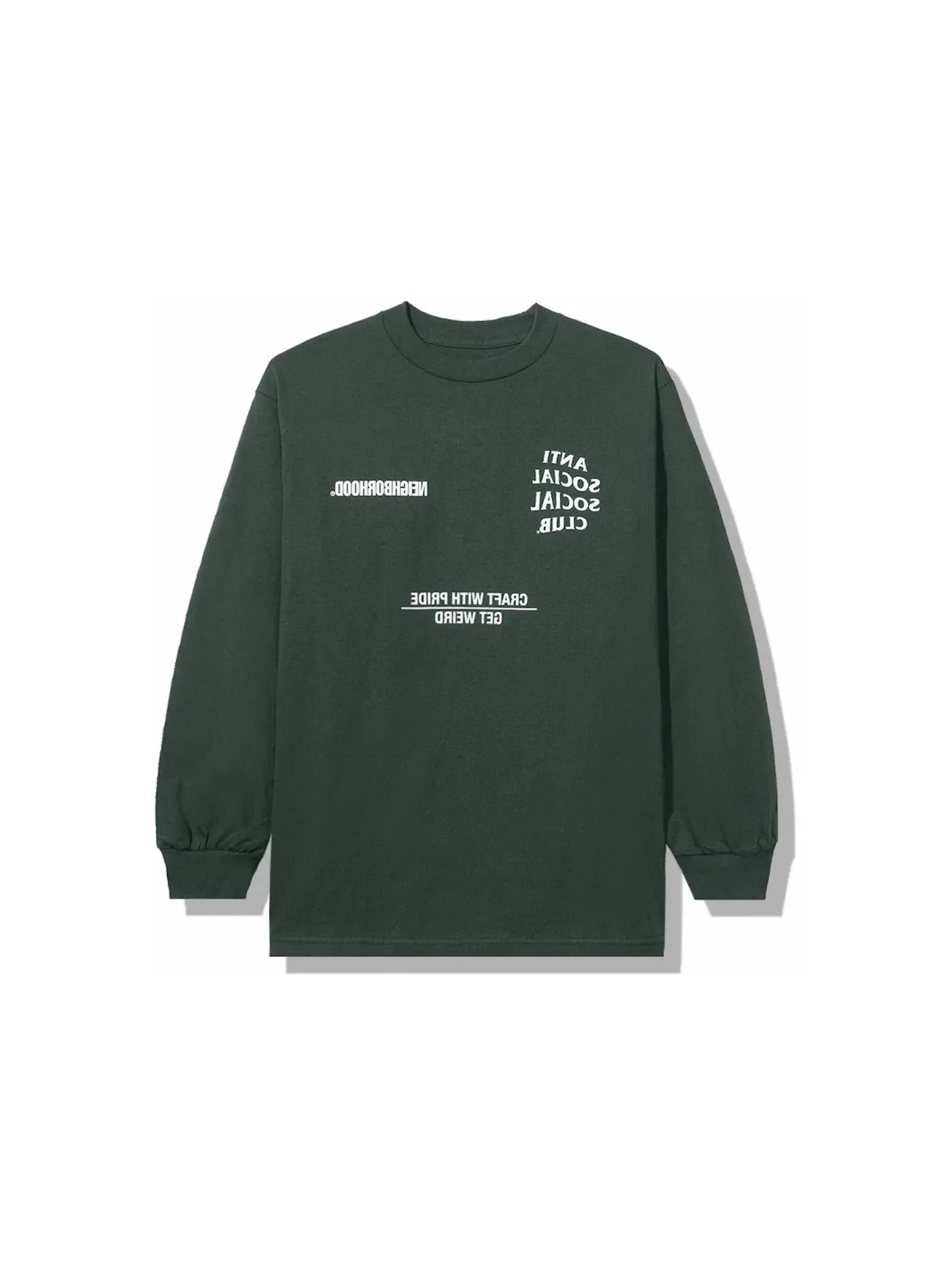Мужская футболка с длинным рукавом Longsleeve Tee Anti Social Social Club — изображение 2 из 2, зеленый