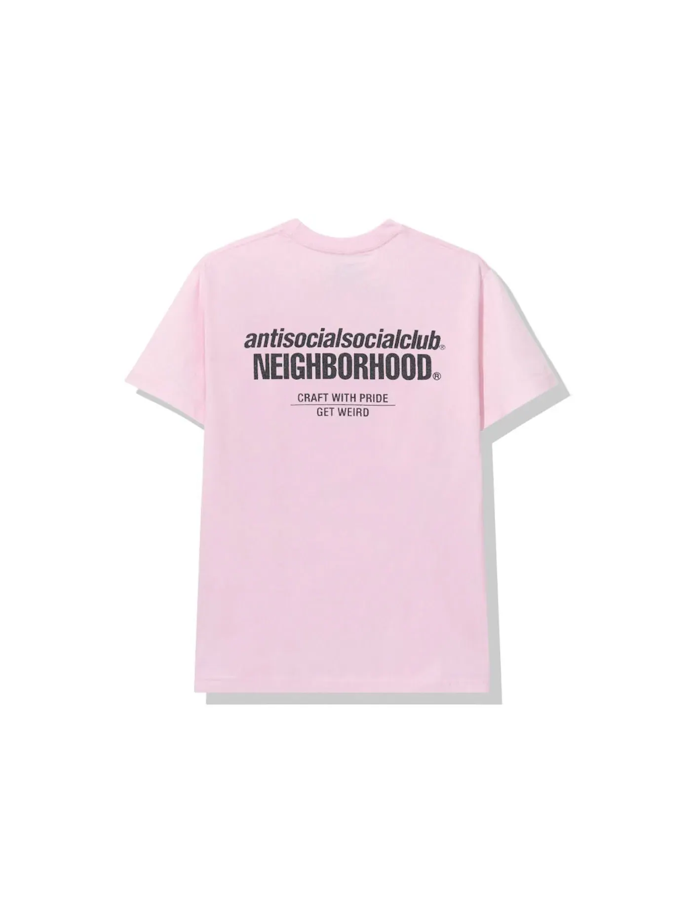 Мужская футболка с принтом Anti Social Social Club x Neighborhood Tee — изображение 2 из 2, розовый
