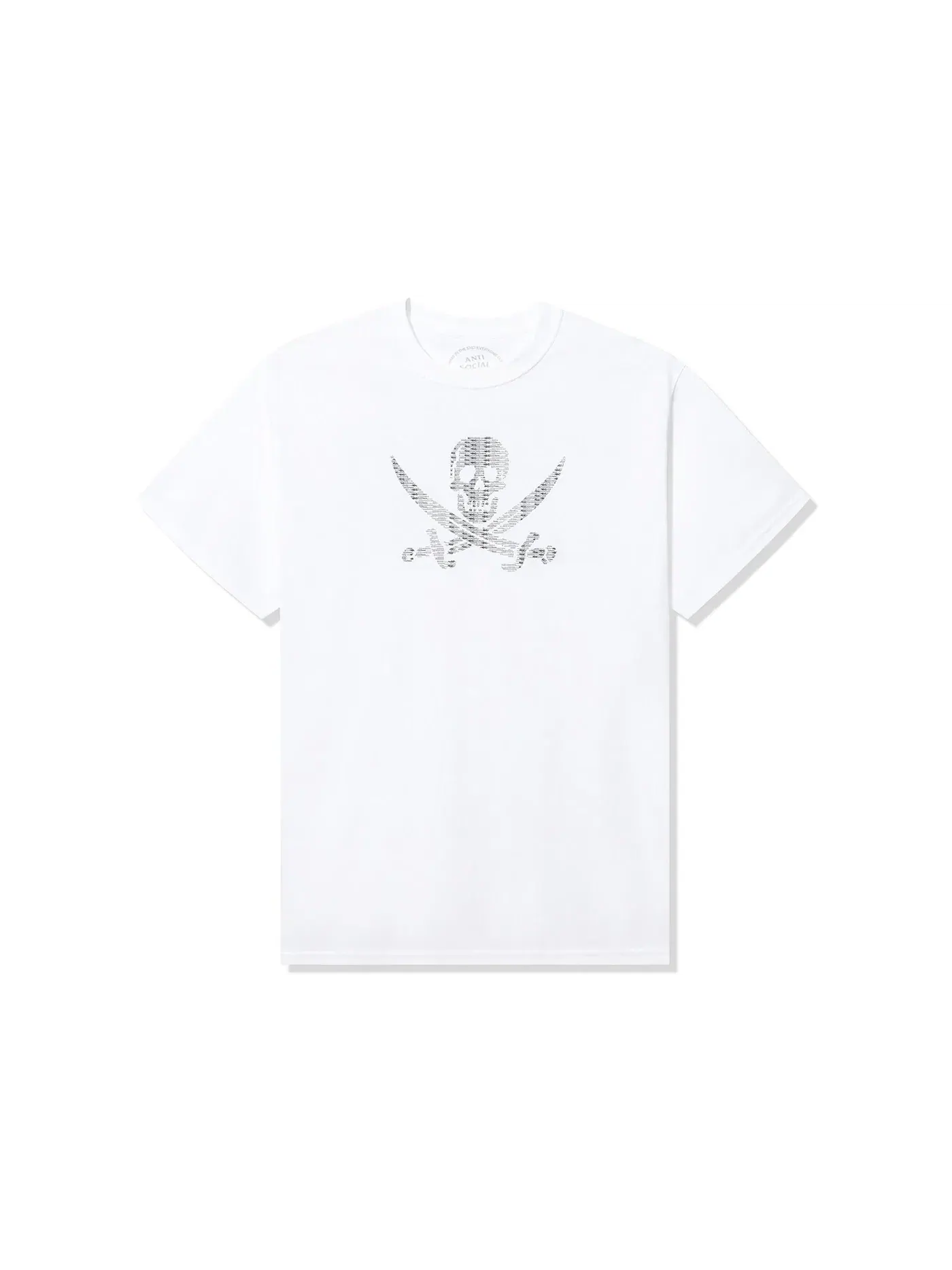Мужская футболка с принтом Anti Social Social Club x Neighborhood Crossbone Tee — изображение 2 из 2, белый