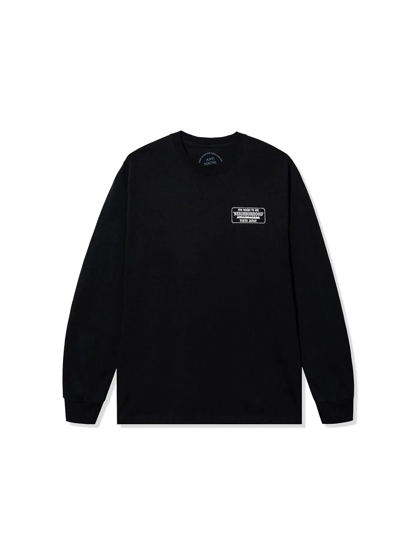 Мужская футболка с принтом Anti Social Social Club x Neighborhood Plaque L/S Tee — изображение 1 из 2, черный