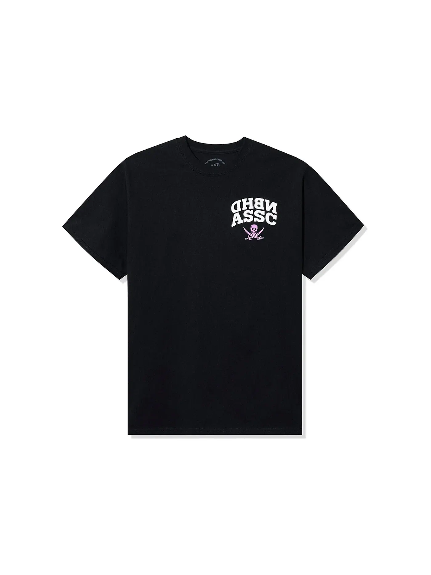 Мужская футболка с принтом Anti Social Social Club x Neighborhood Reverse Pink Logo Tee — изображение 1 из 2, черный