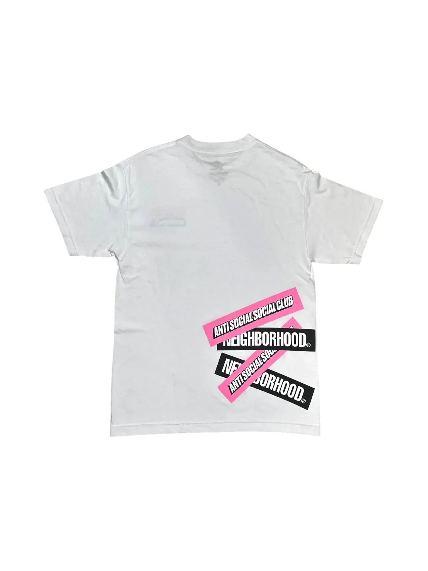 Мужская футболка с принтом Anti Social Social Club x Neighborhood Stuck On You Tee — изображение 2 из 2, белый