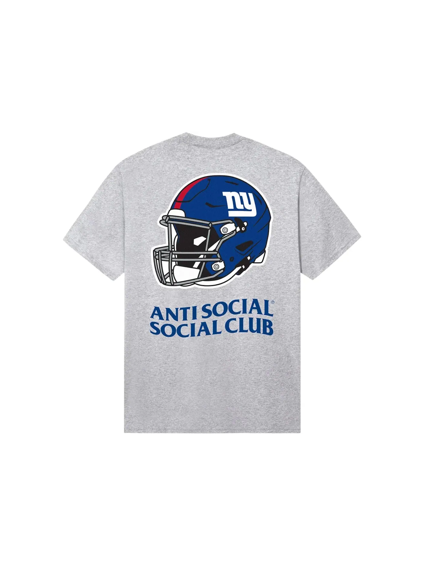 Мужская футболка с принтом Anti Social Social Club x New York Giants Impact Tee — изображение 1 из 2, серый