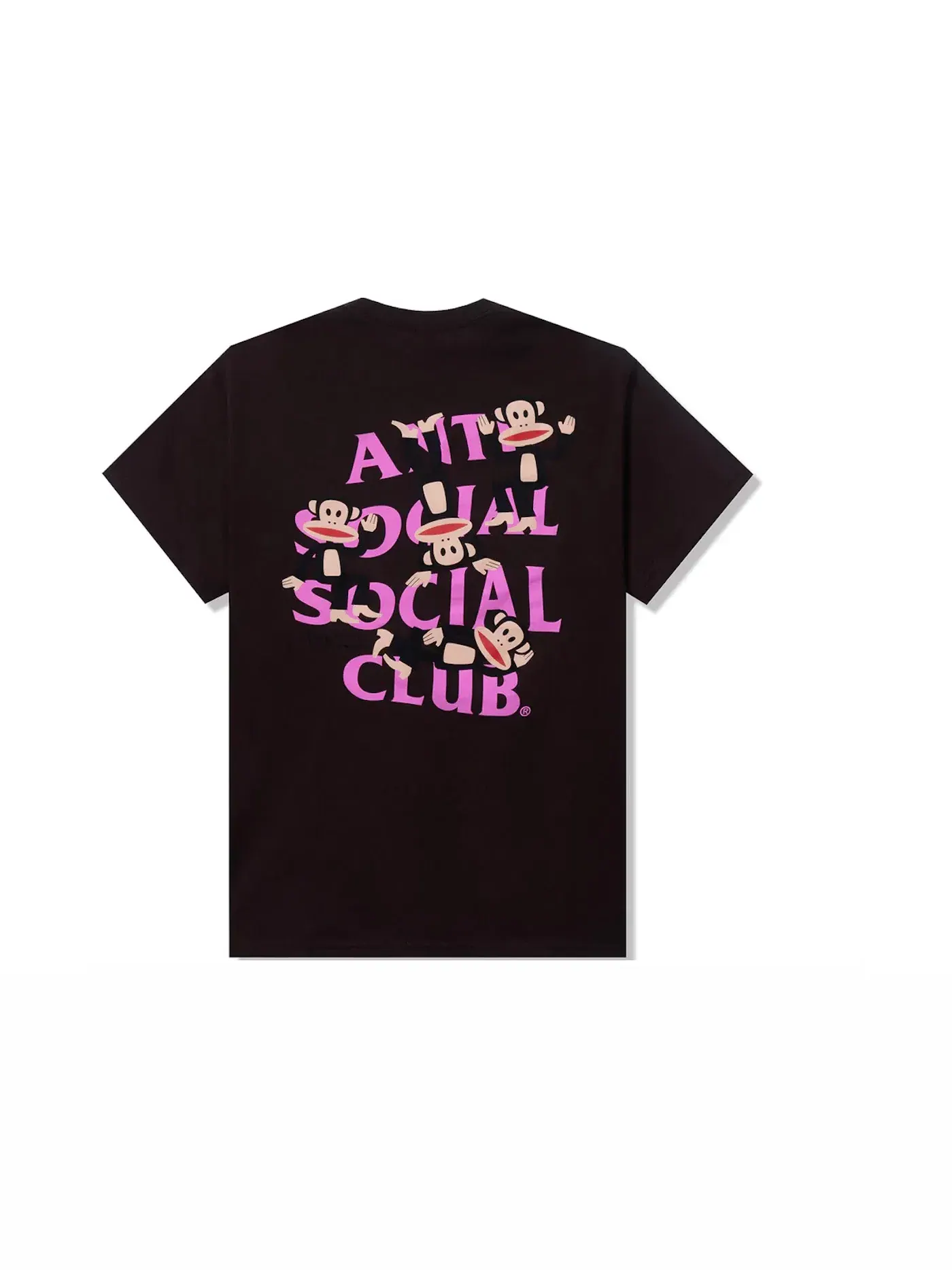 Мужская футболка с принтом Anti Social Social Club x Paul Frank Lounge Tee — изображение 1 из 2, коричневый