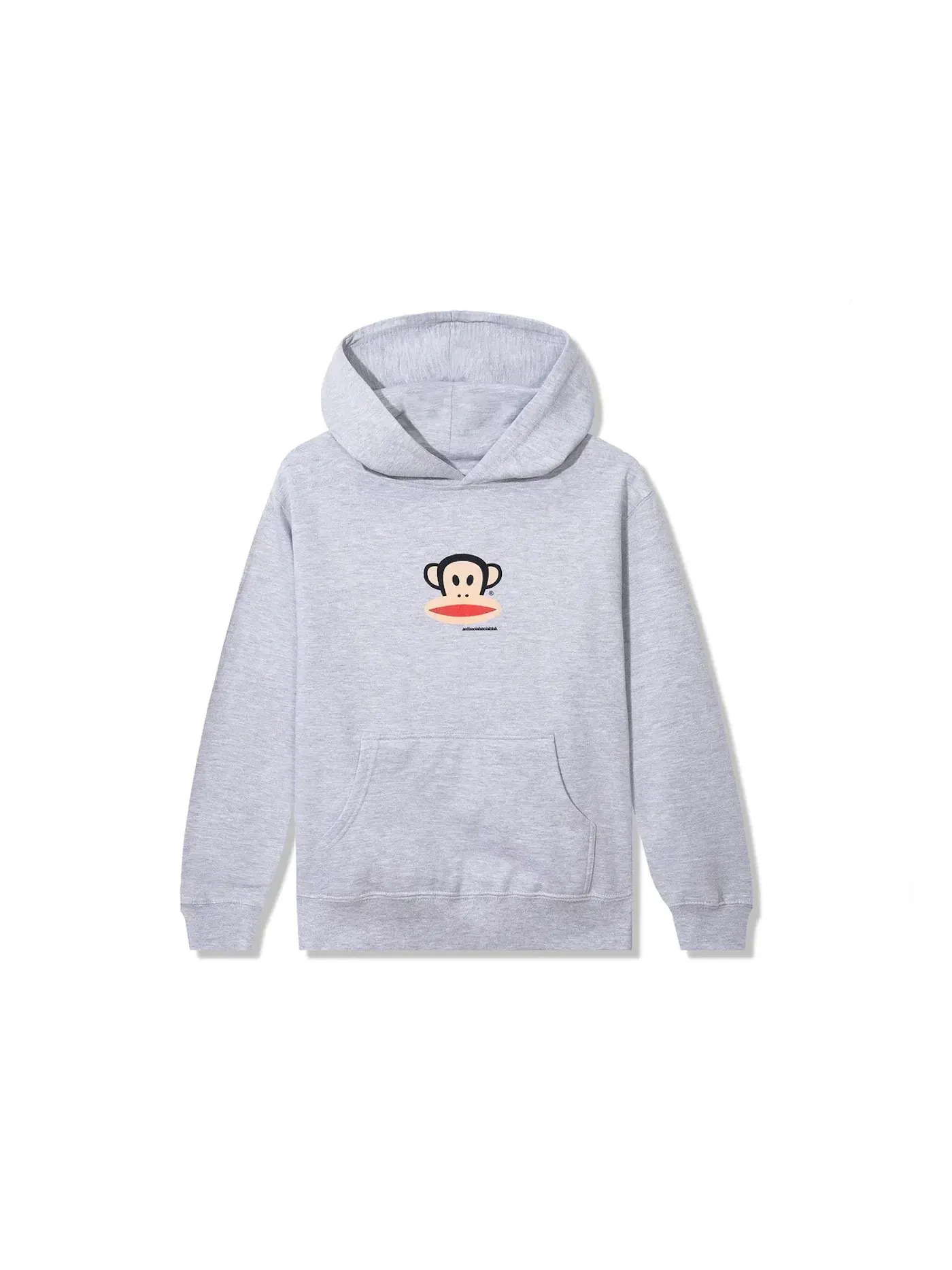 Детский худи с принтом Anti Social Social Club x Paul Frank Youth Logo Hoodie — изображение 1 из 2, серый