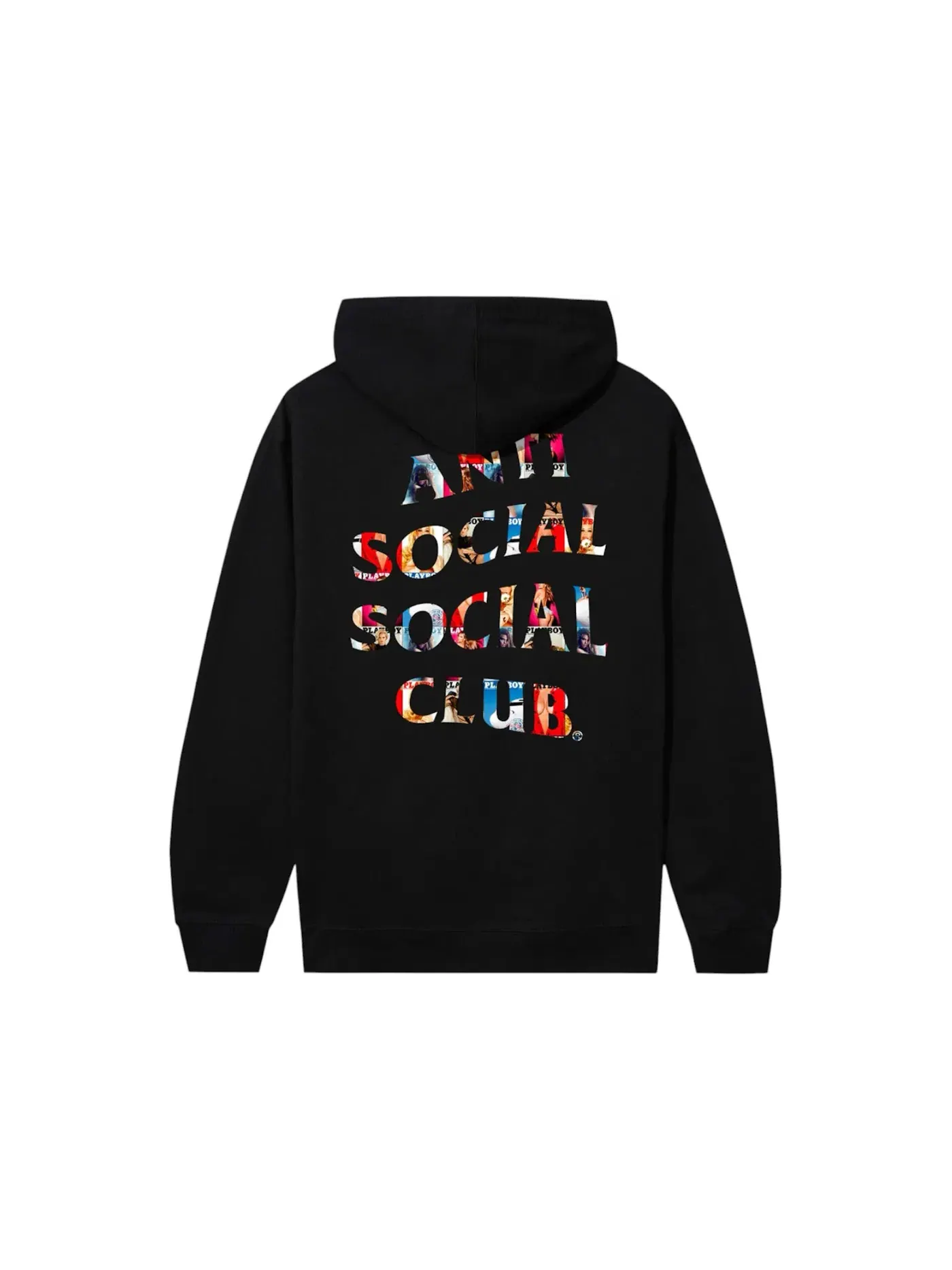 Мужской худи с принтом Playboy Of The Year Anti Social Social Club — изображение 2 из 2, черный