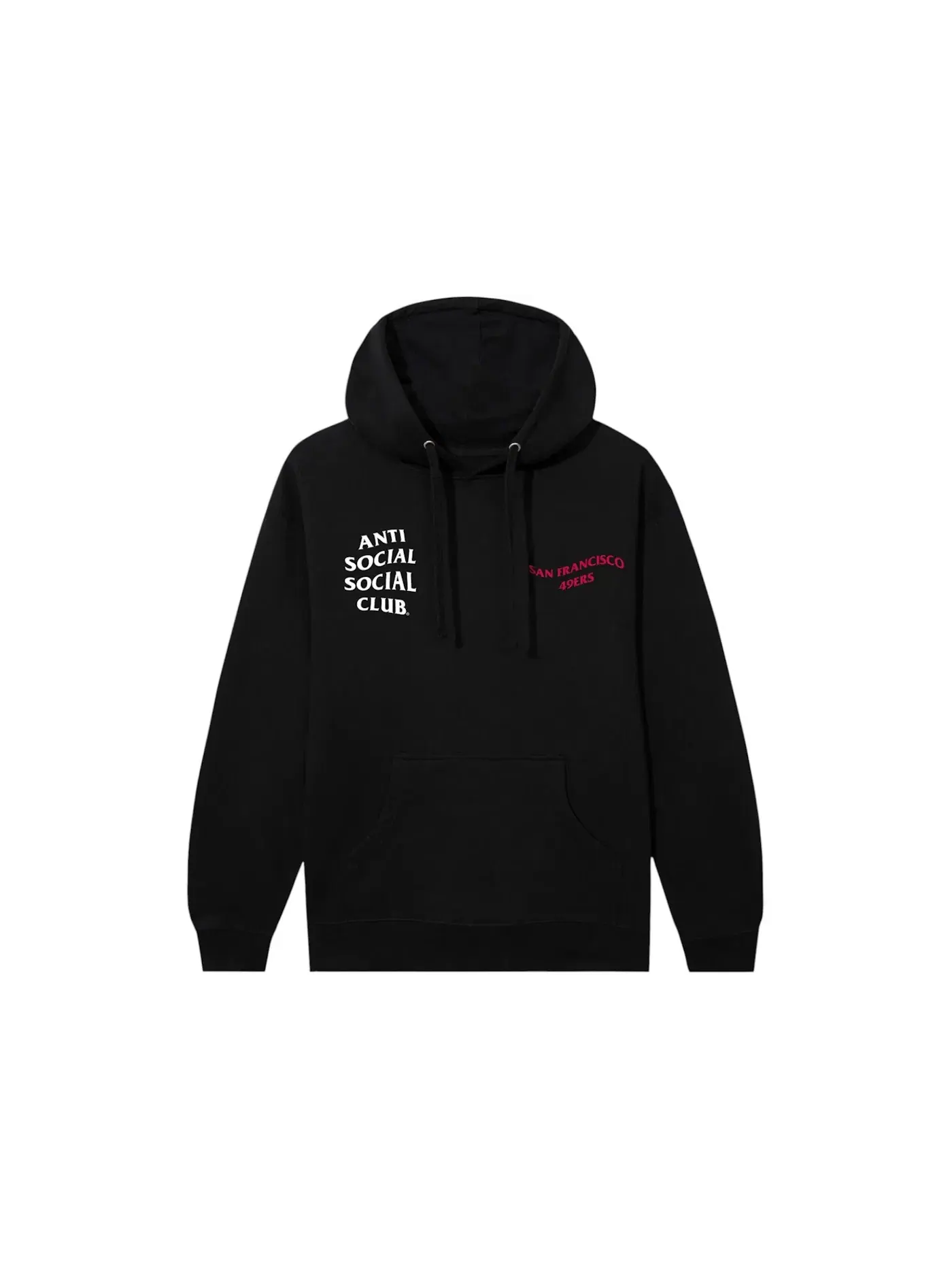 Мужская худи с принтом Impact Hoodie Anti Social Social Club — изображение 2 из 2, черный
