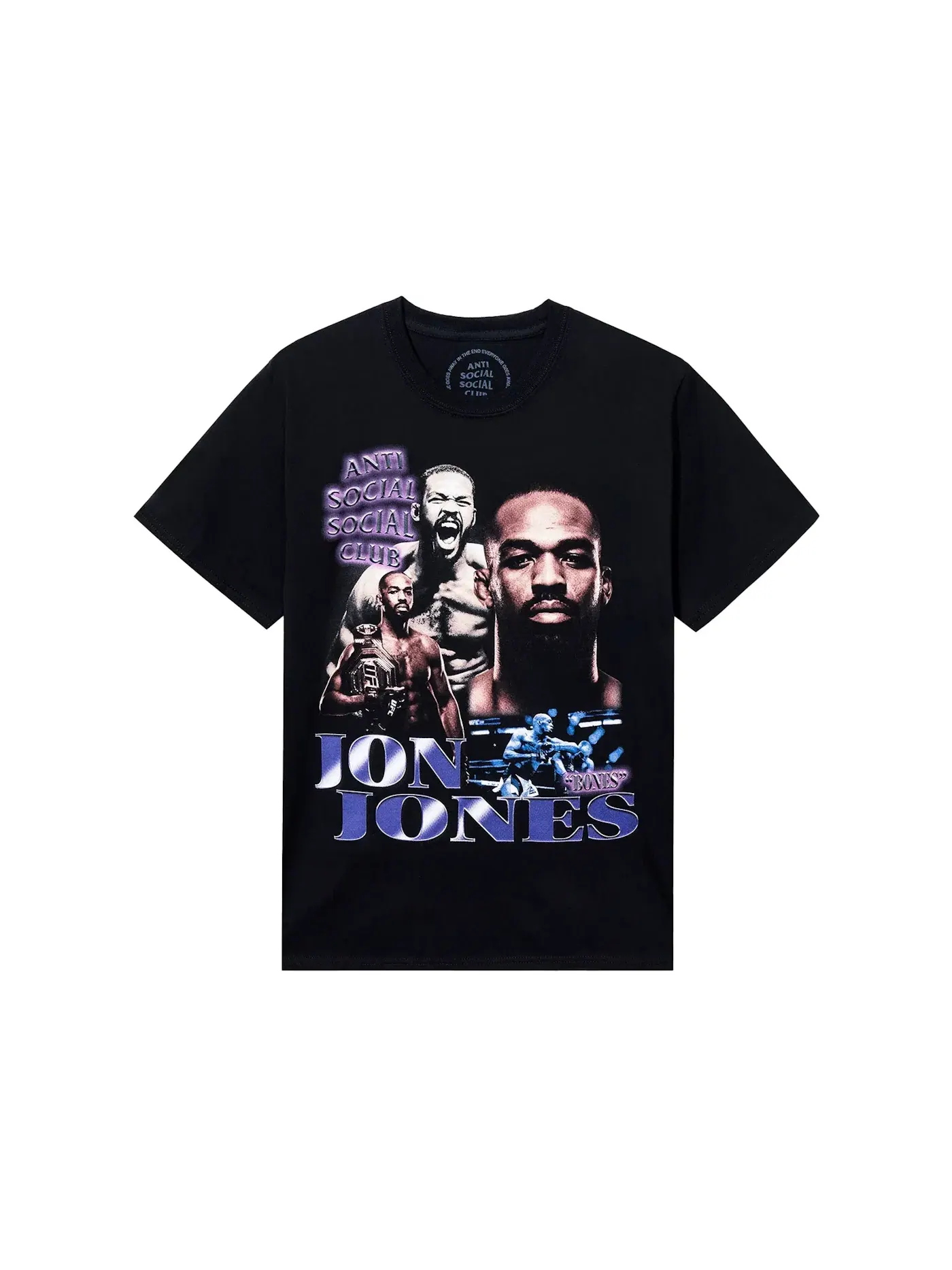 Мужская футболка с принтом Anti Social Social Club x UFC Jon Jones Tee — изображение 1 из 2, черный