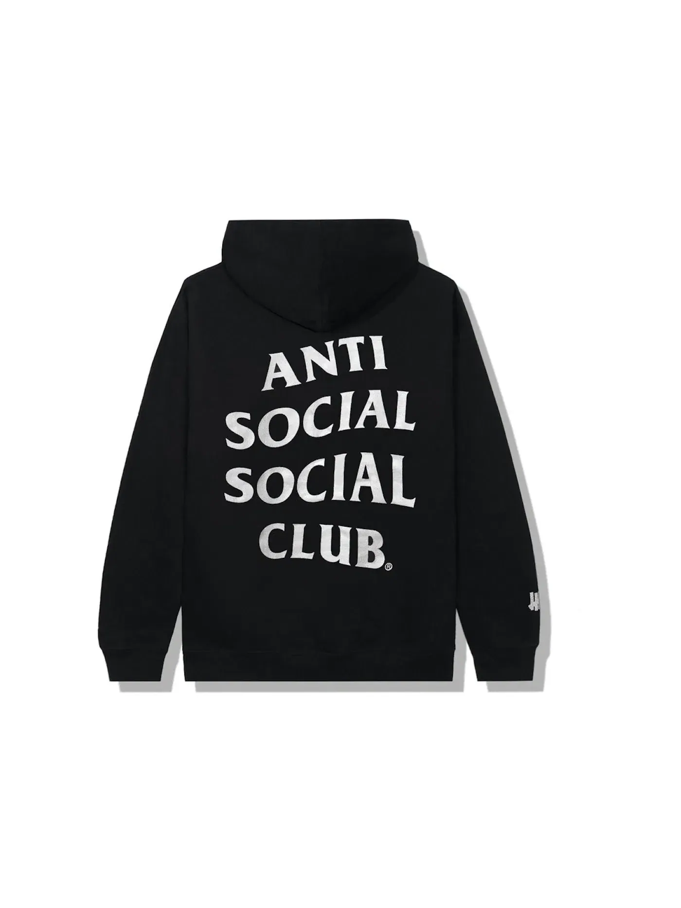 Мужская худи с принтом Paranoid Anti Social Social Club x Undefeated — изображение 2 из 2, черный