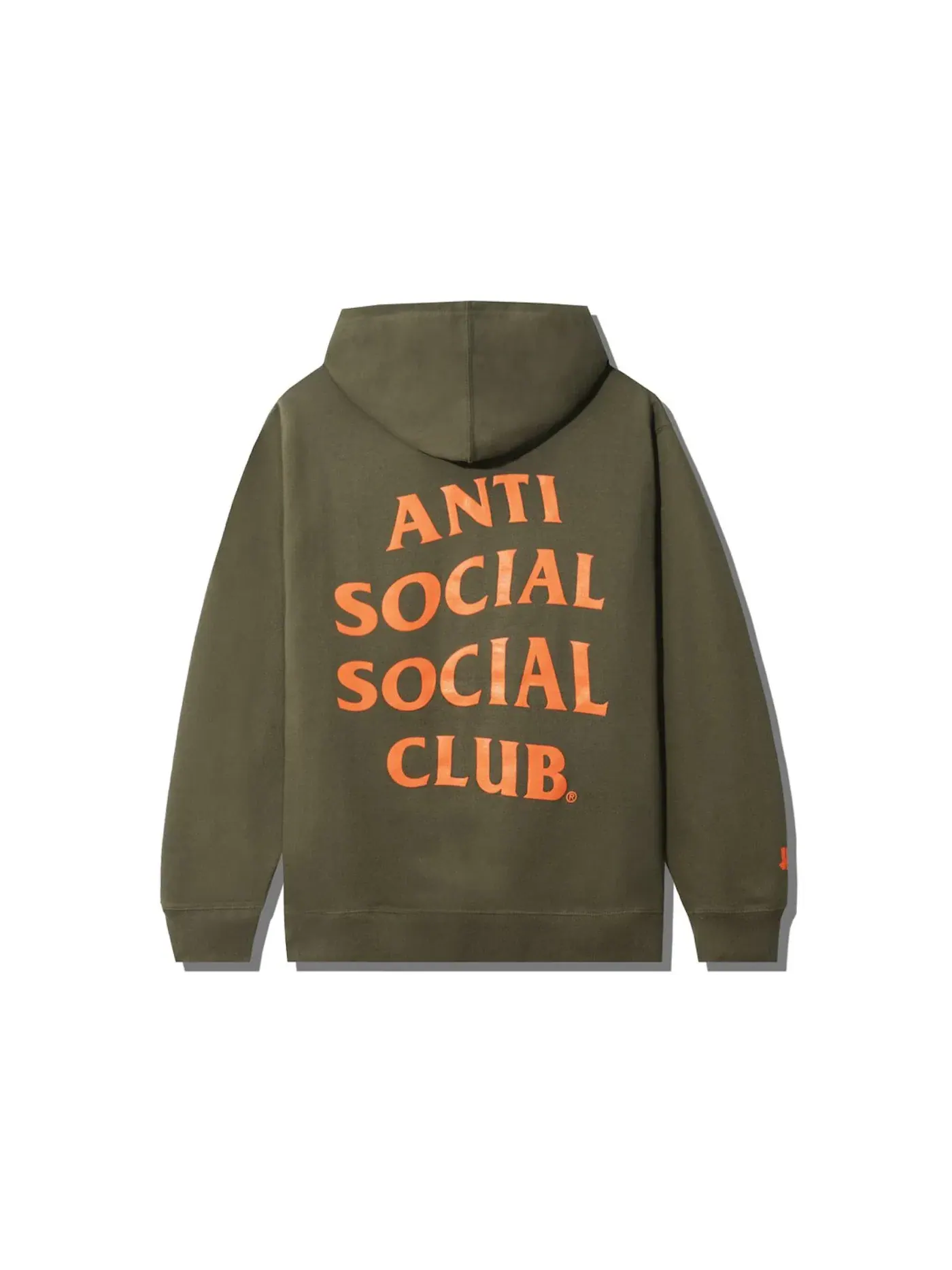 Мужская худи с принтом Paranoid Anti Social Social Club — изображение 2 из 2, оливковый