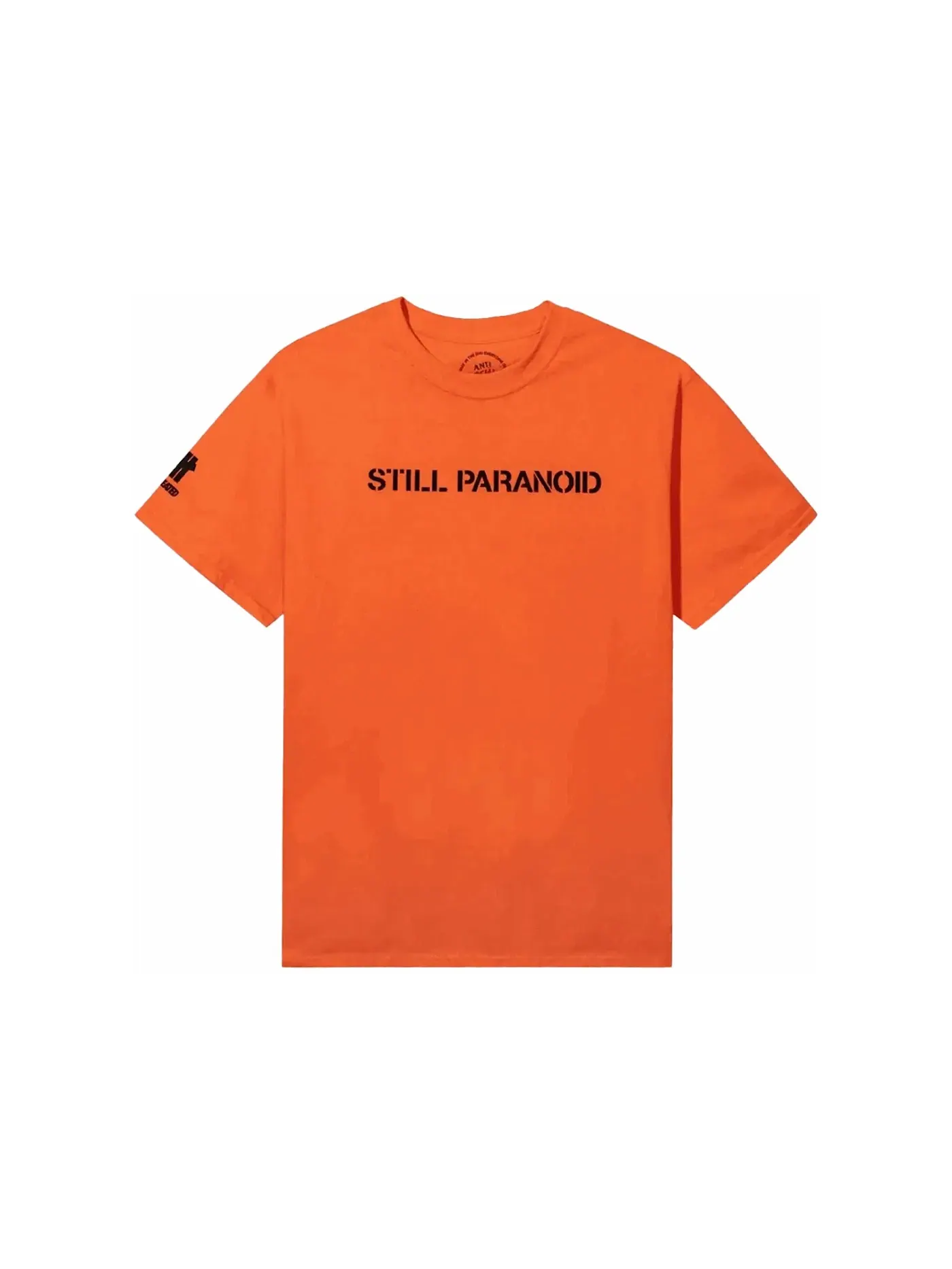 Мужская футболка с принтом Anti Social Social Club x Undefeated Still Paranoid Tee Orange — изображение 2 из 2