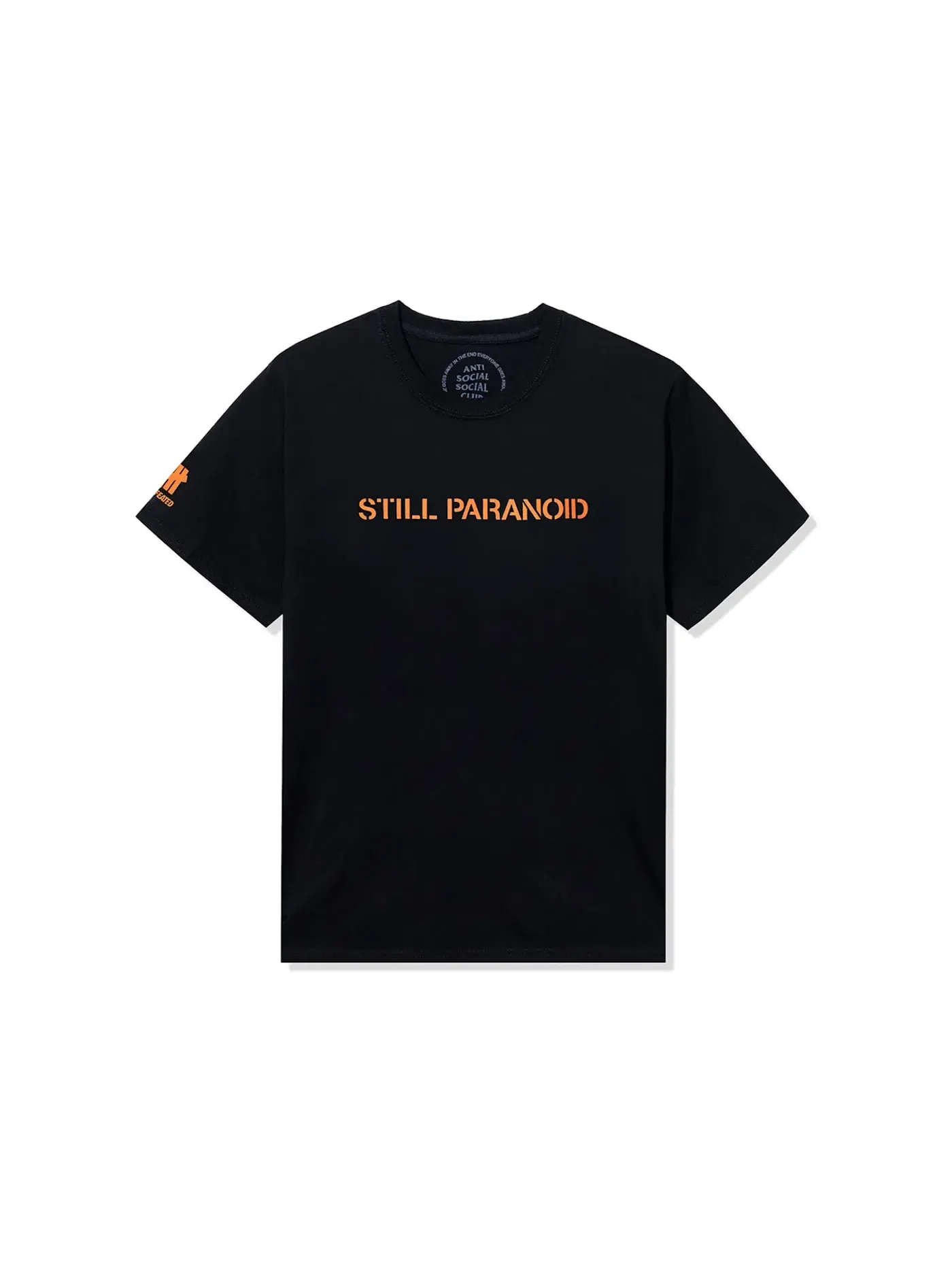 Мужская футболка с принтом Anti Social Social Club x Undefeated Still Paranoid Tee — изображение 2 из 2, черный