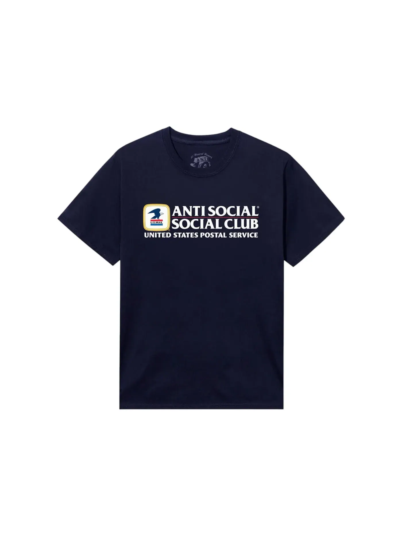 Мужская футболка с принтом Anti Social Social Club x USPS Priority Tee — изображение 2 из 2, темно-синий