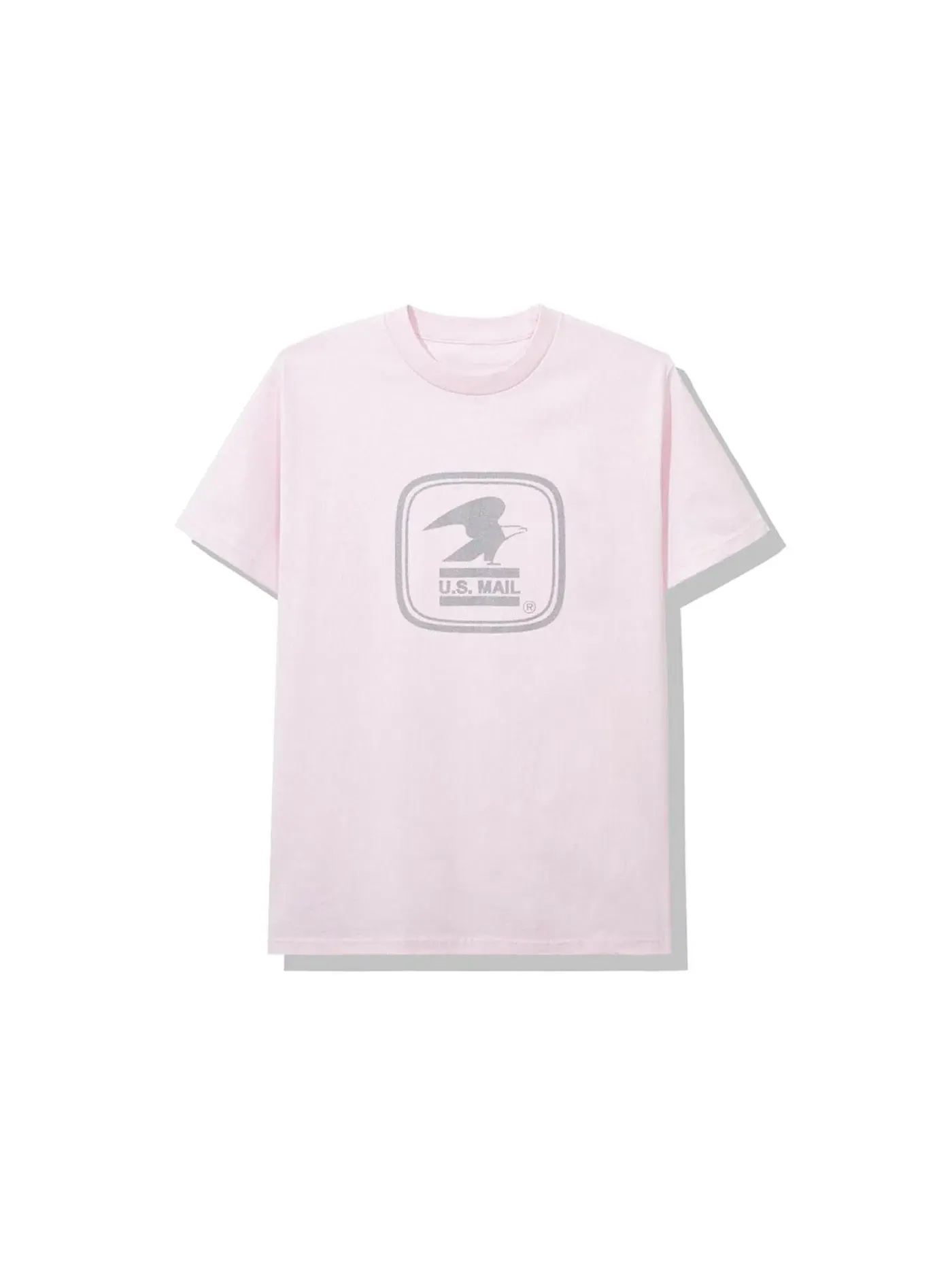 Мужская футболка с принтом Anti Social Social Club x USPS Work Tee — изображение 1 из 2, розовый