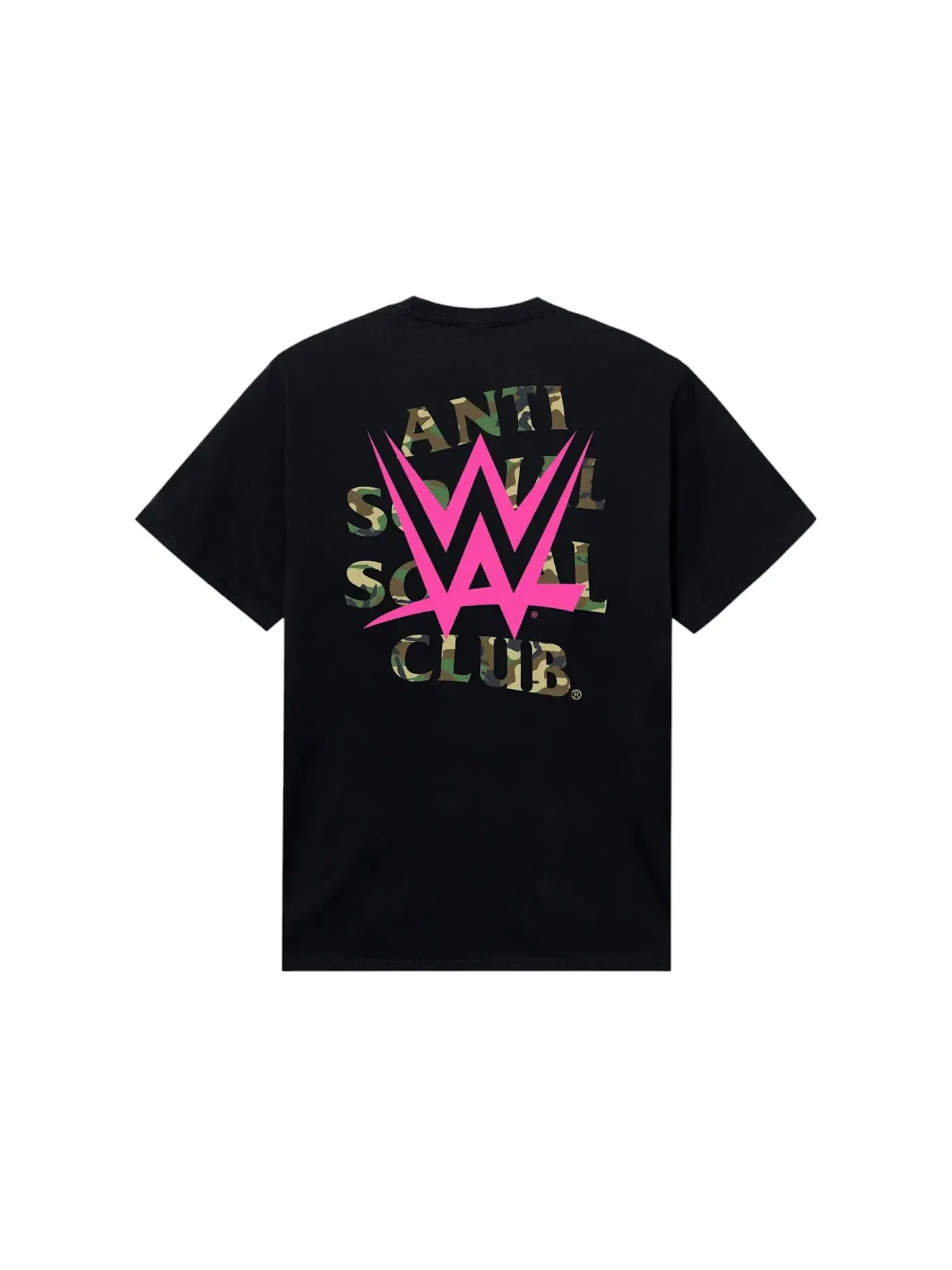 Мужская футболка с принтом Anti Social Social Club x WWE Lockout Tee — изображение 1 из 2, черный