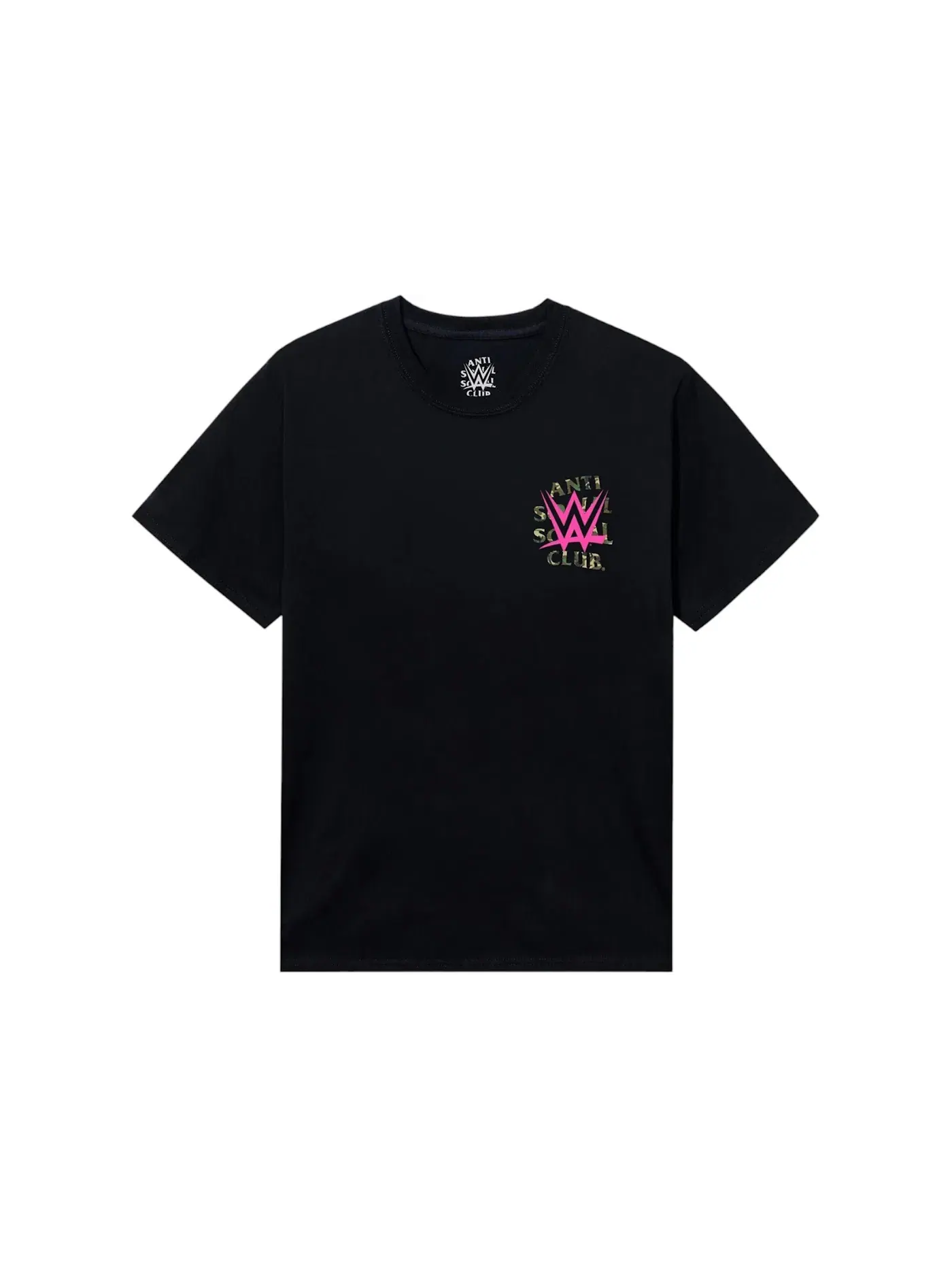 Мужская футболка с принтом Anti Social Social Club x WWE Lockout Tee — изображение 2 из 2, черный