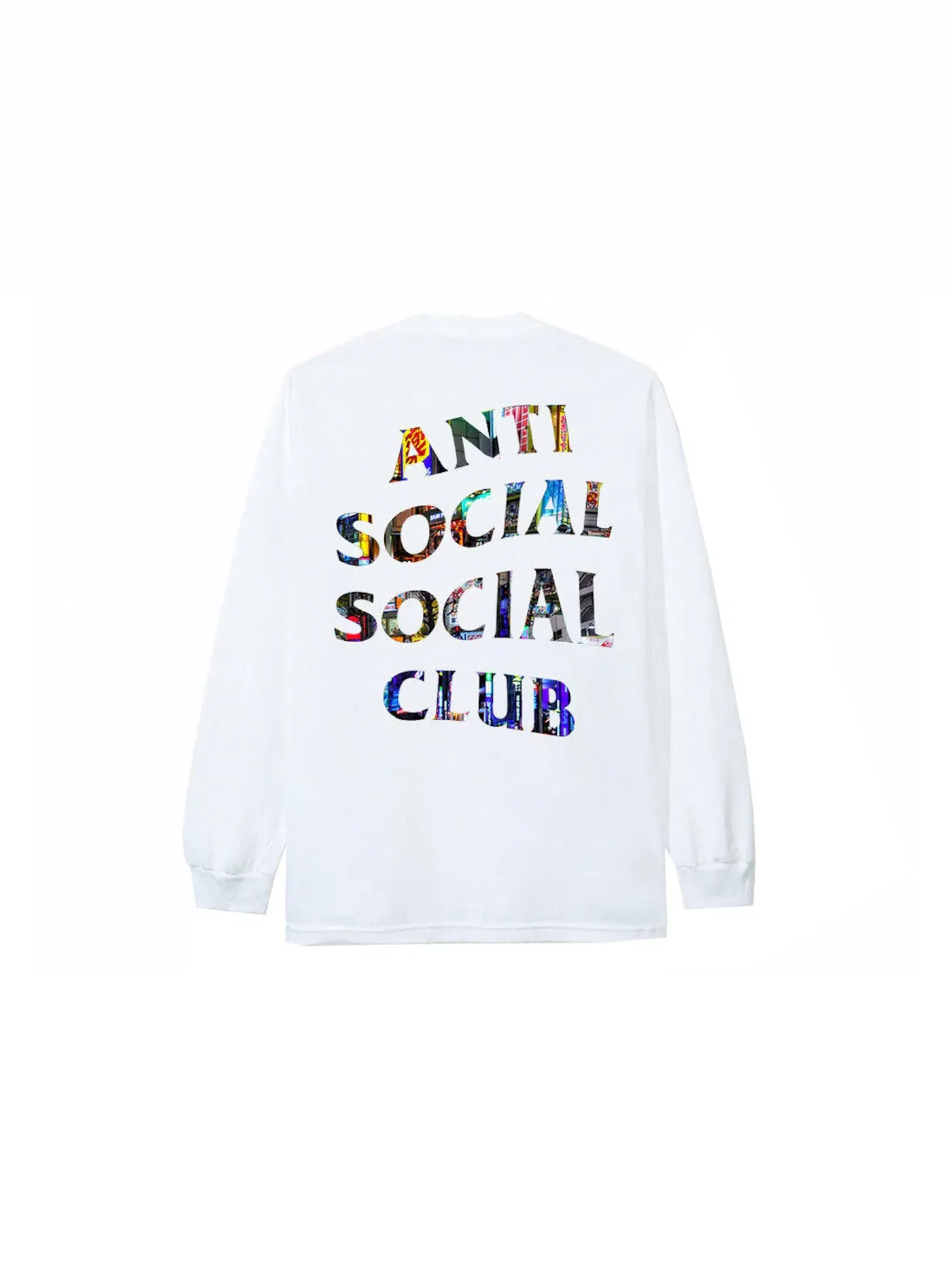 Мужская футболка с длинным рукавом с принтом Anti Social Social Club — изображение 1 из 2, белый