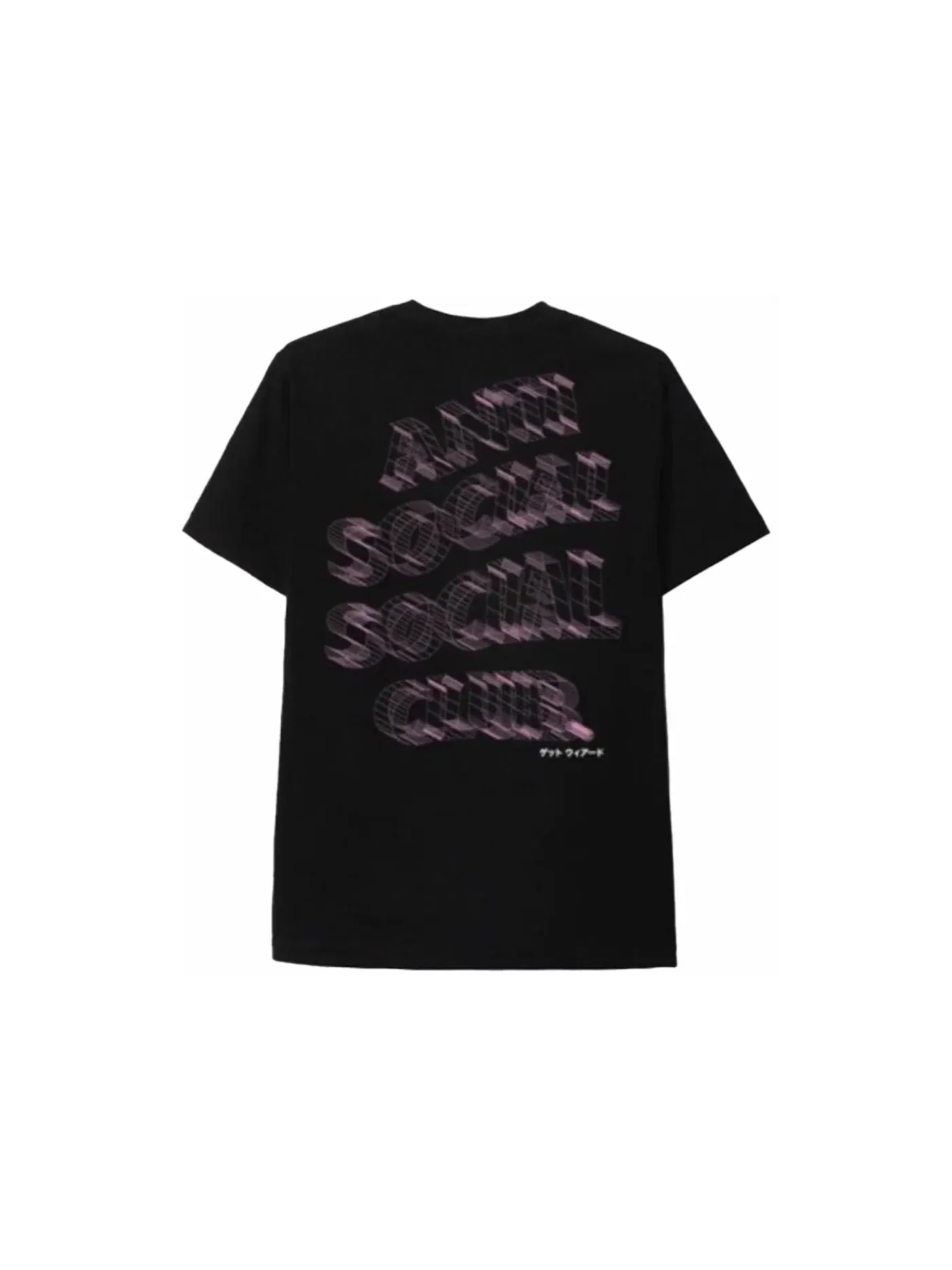 Мужская футболка с принтом Anti Social Social Club Tee — изображение 2 из 2, черный