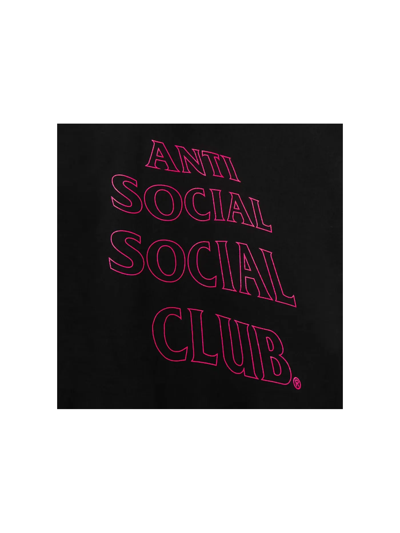 Мужской худи с принтом Anti Social Social Club Hoodie — изображение 2 из 2, черный