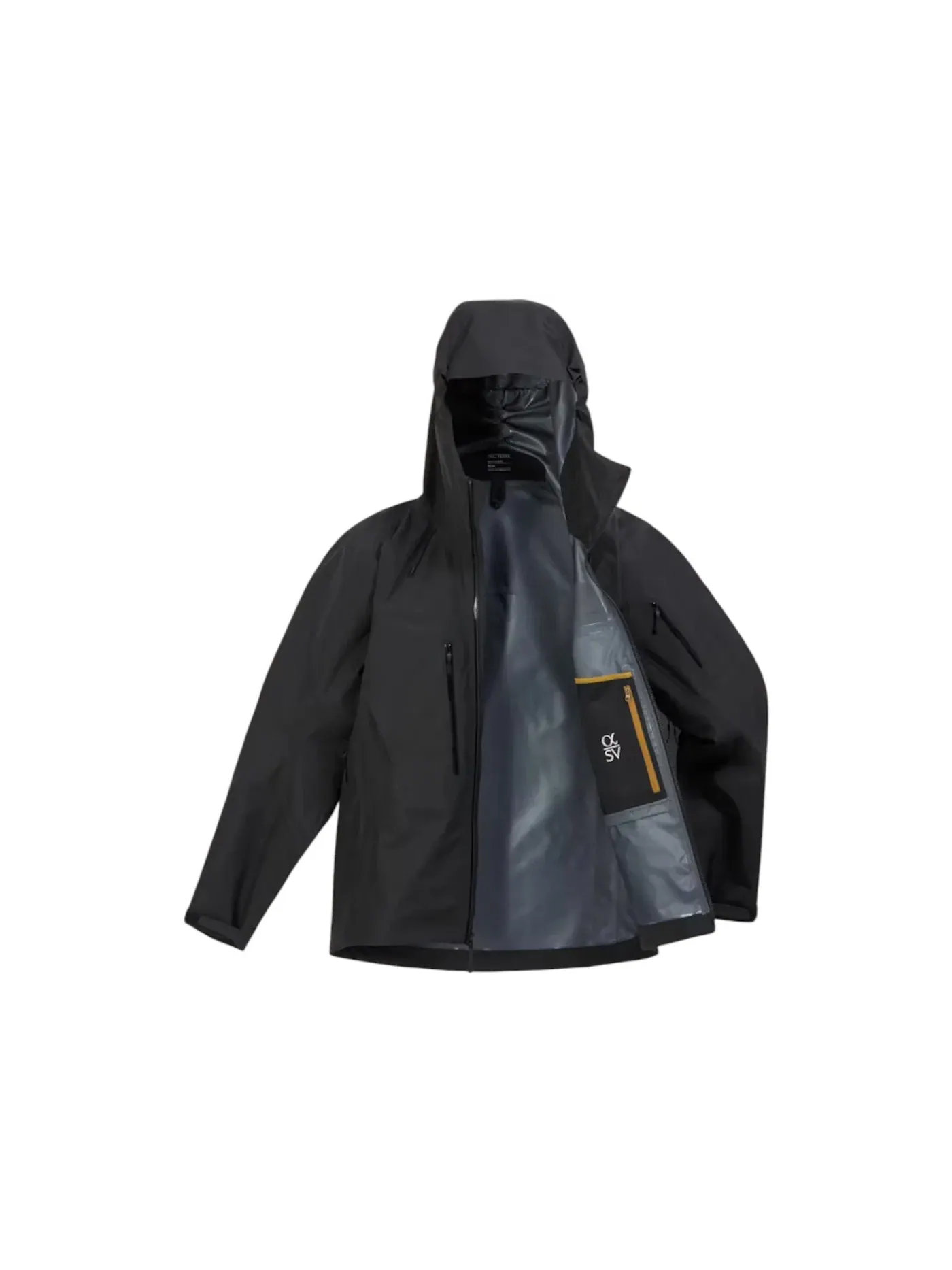 Мужская куртка с капюшоном Arc'teryx Alpha SV FW25 — изображение 2 из 2, черный