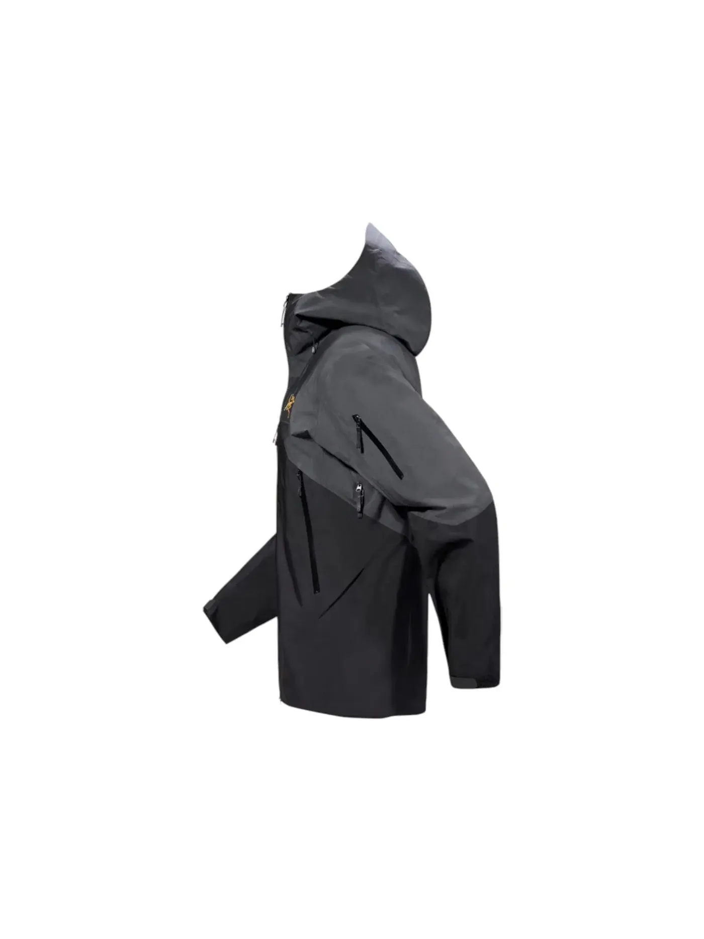 Мужская куртка с водоотталкивающей мембраной Arc'teryx Rush Jacket — изображение 2 из 3, графитовый/черный